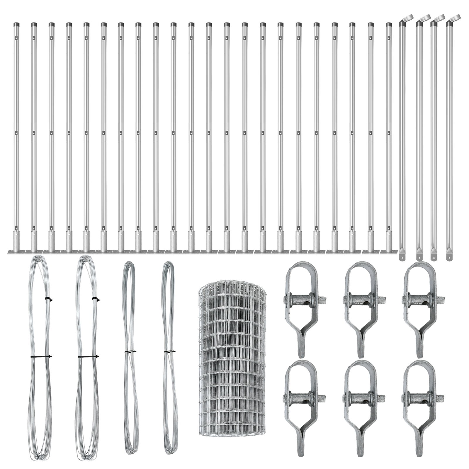 Euro Fence with 13 Flanged Posts 0.6x50 m Galvanised Steel - Image 4