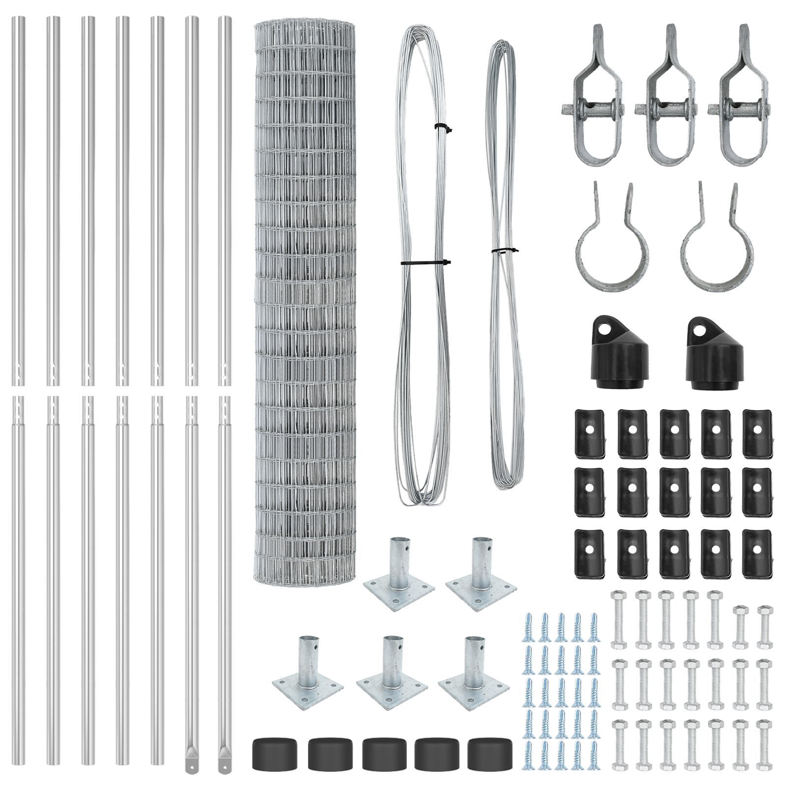 Euro Fence with 7 Flanged Posts 1.5x10 m Galvanised Steel - Image 6