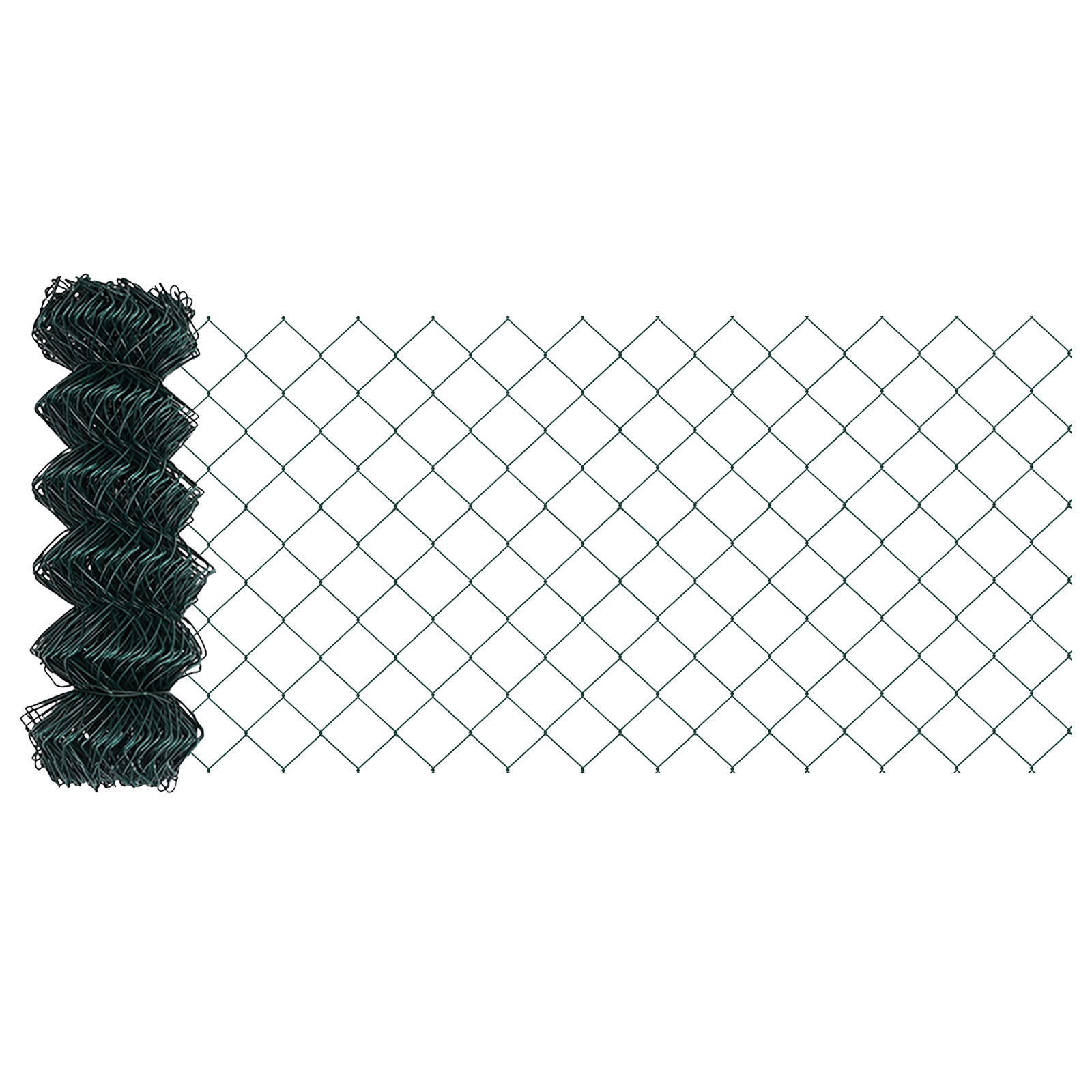 Chain Link Fence with 7 Posts 0.6x10 m Galvanised Steel Green - Image 6
