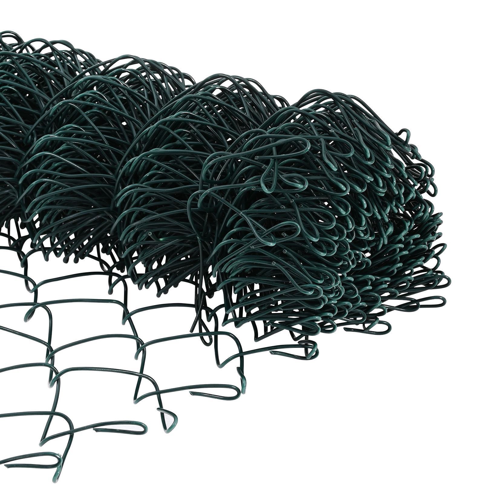 Chain Link Fence with 7 Posts 1.6x10 m Galvanised Steel Green - Image 9