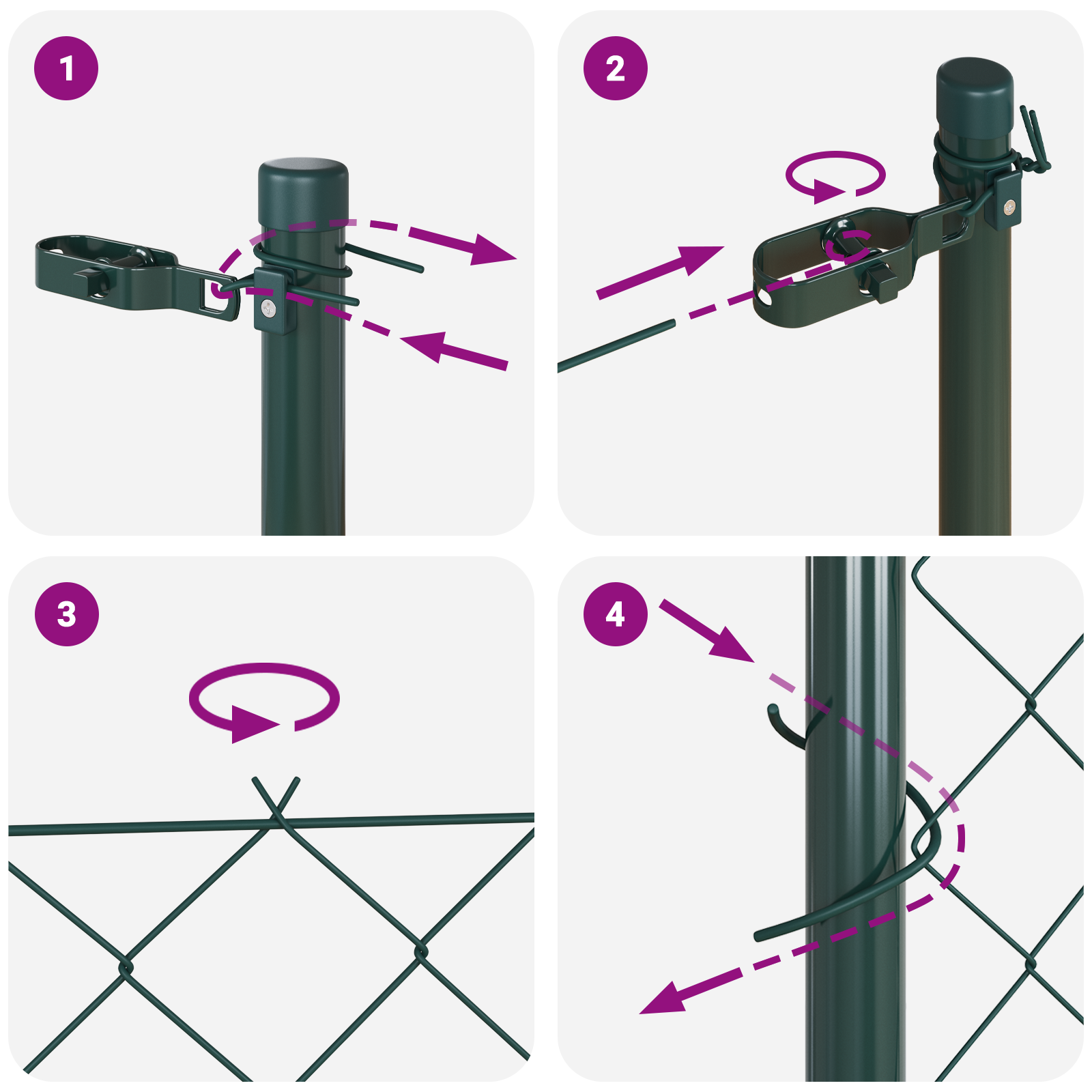 Chain Link Fence with 7 Posts 1.6x10 m Galvanised Steel Green - Image 11