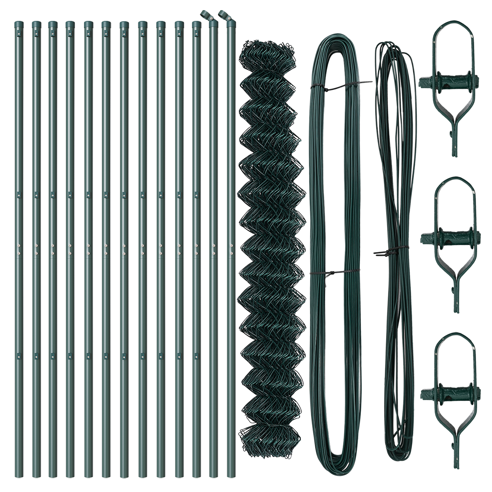 Chain Link Fence Set of 2 Green Galvanized steel 1.5 x 25 m - Image 4