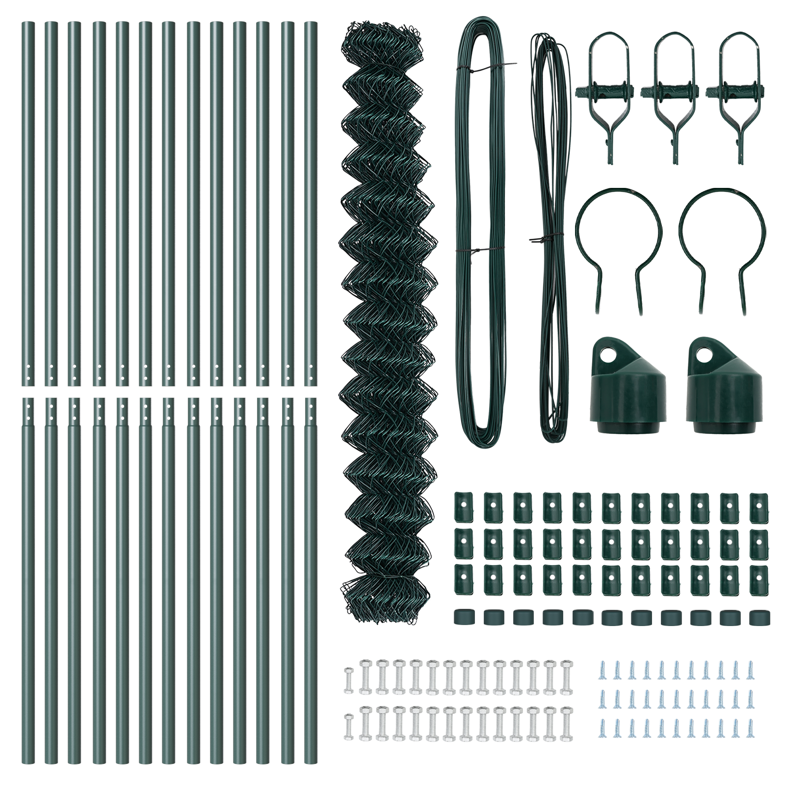 Chain Link Fence Set of 2 Green Galvanized steel 1.5 x 25 m - Image 5