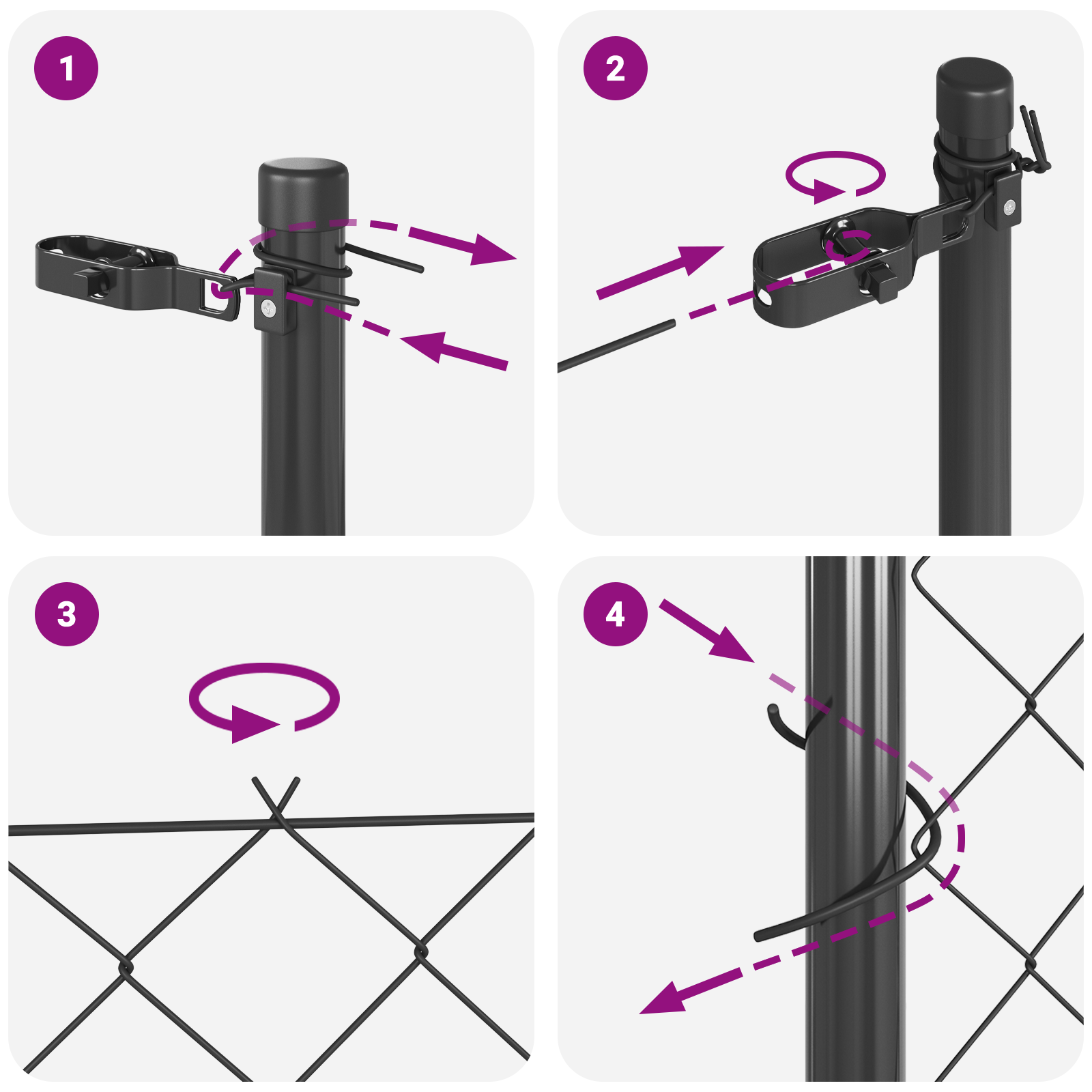 Chain Link Fence with 7 Posts 1.6x10 m Galvanised Steel Grey - Image 11