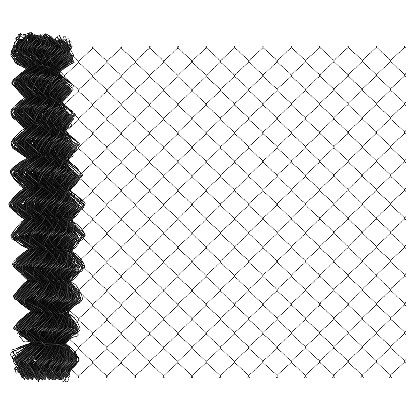 Chain Link Fence Set of 2 Grey Steel 25 x 1 m Durable - Image 6