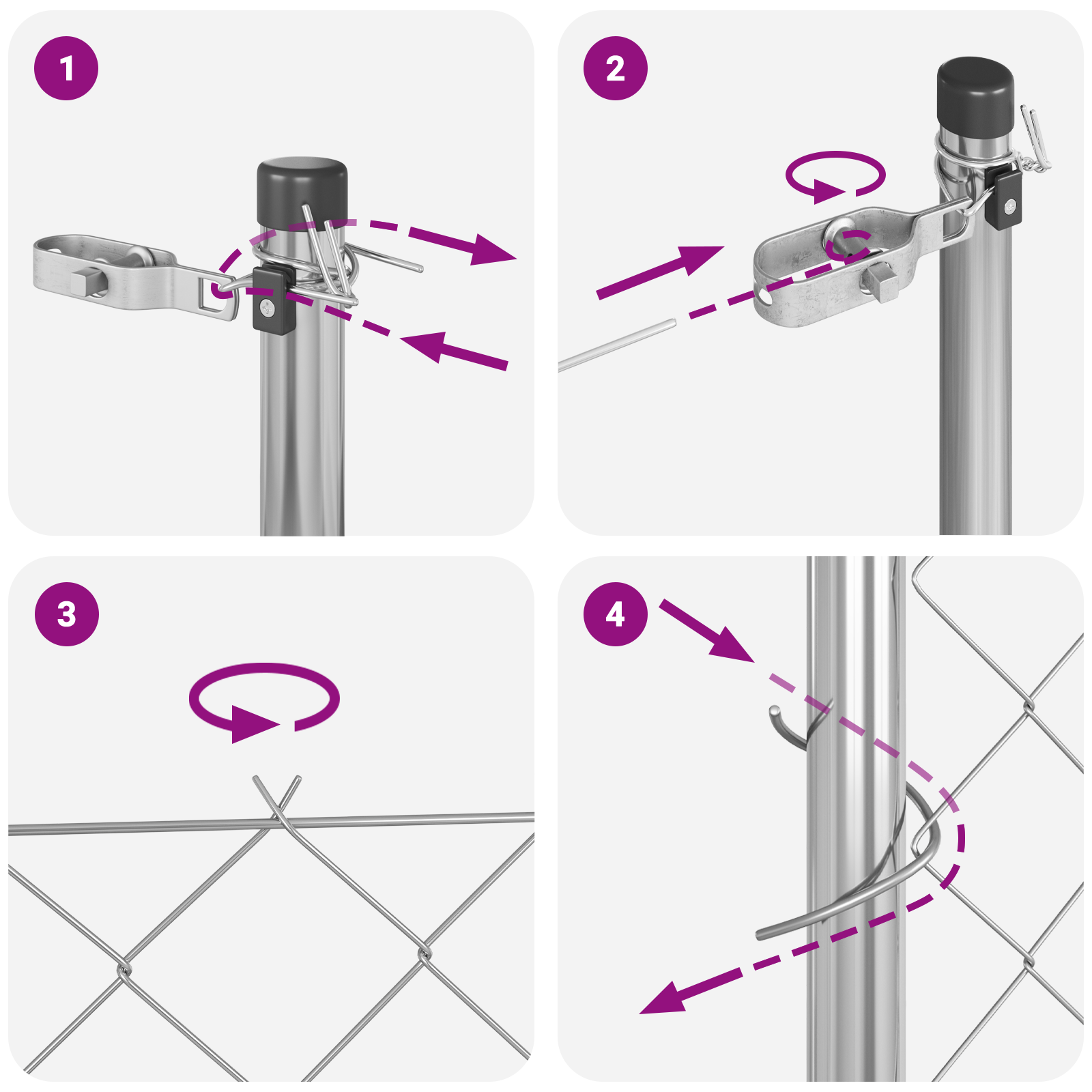 Chain Link Fence with 7 Posts 1.4x10 m Galvanised Steel - Image 11