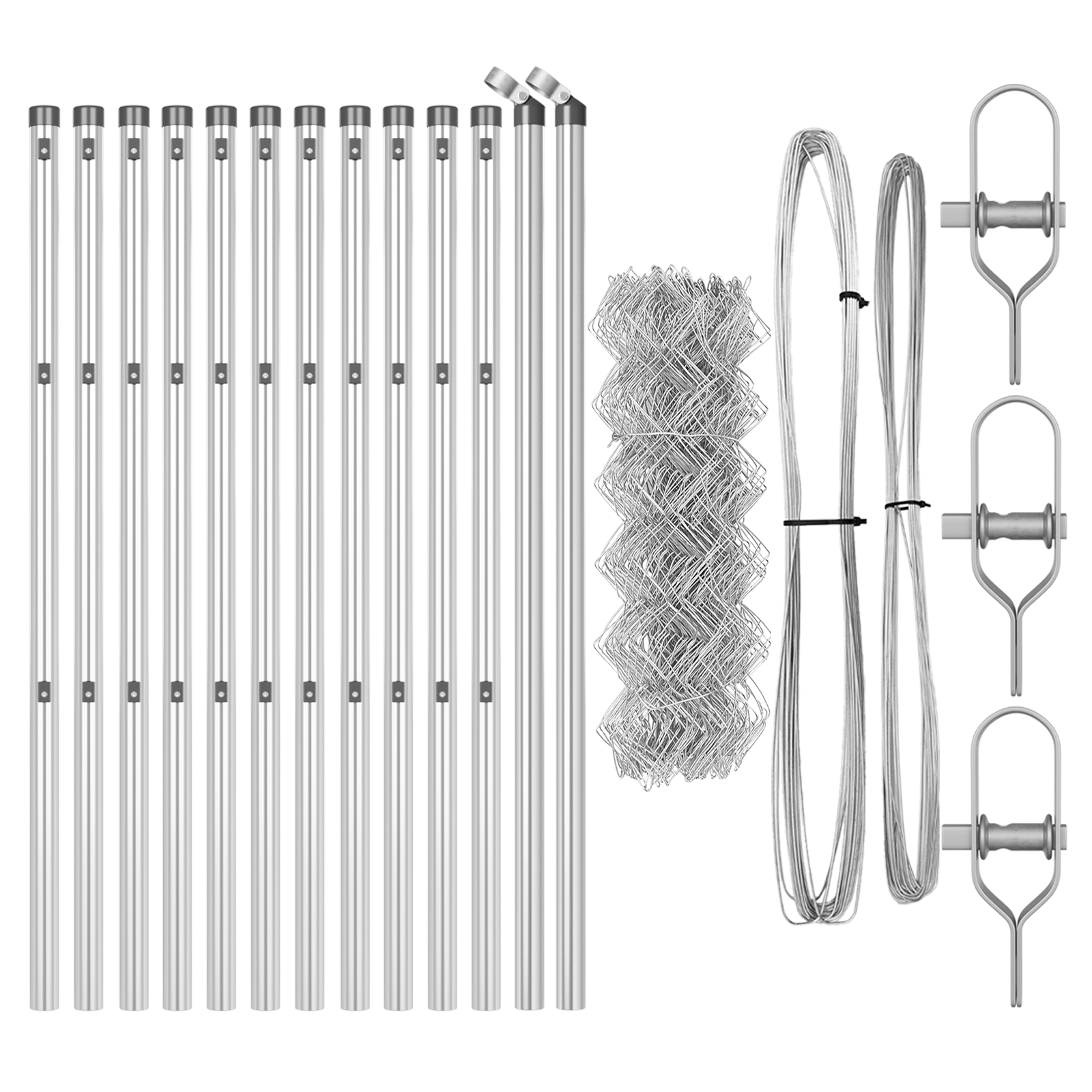 Chain Link Fence with 13 Posts 0.8x25 m Galvanised Steel - Image 4
