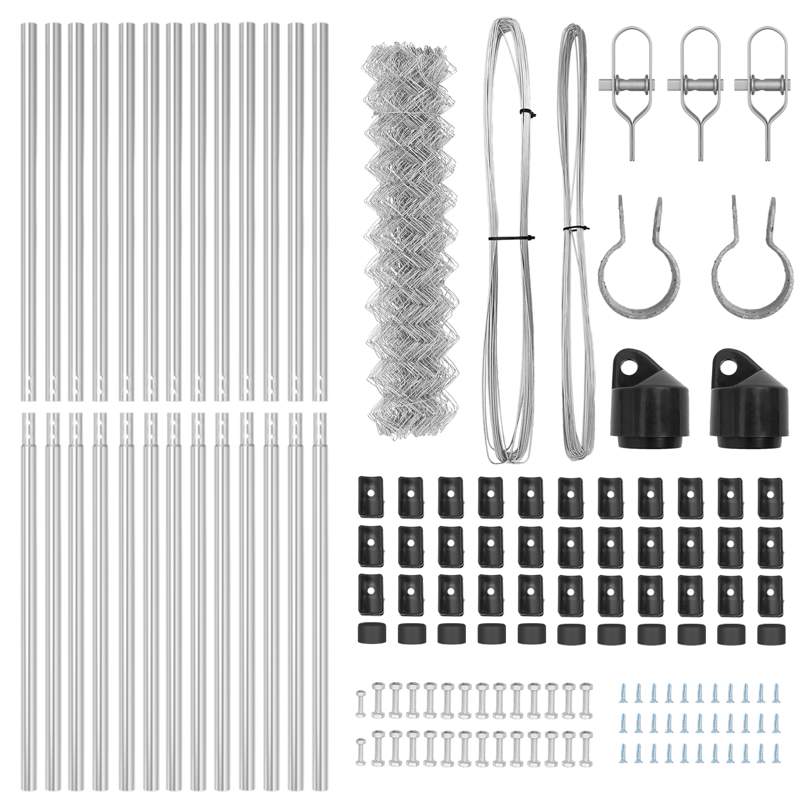 Chain Link Fence with 13 Posts 1.2x25 m Galvanised Steel - Image 5