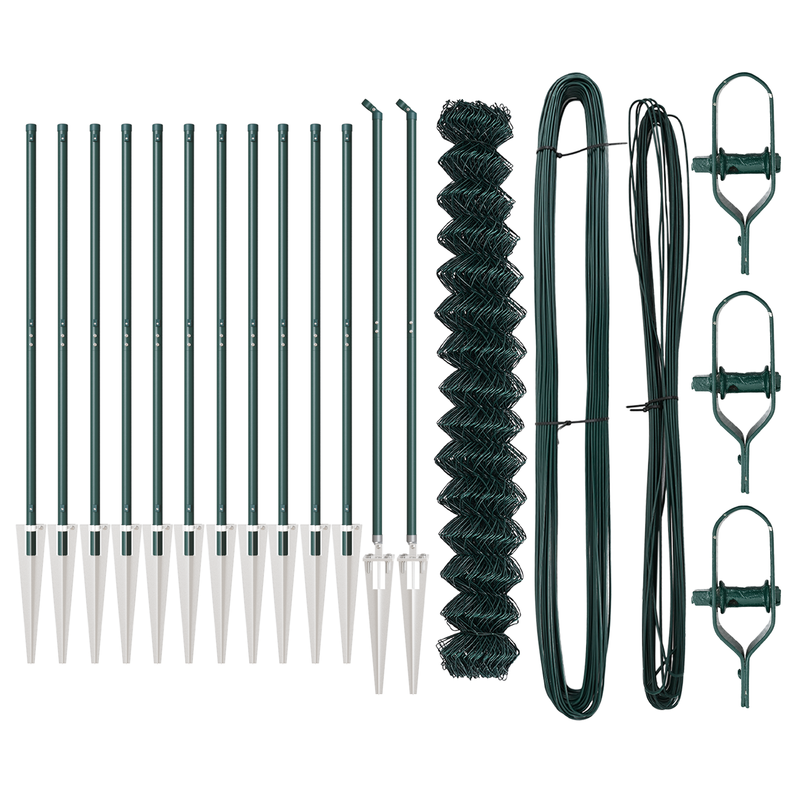 Chain Link Fence Set of 2 Green Metal 1.5 x 25 m - Image 4