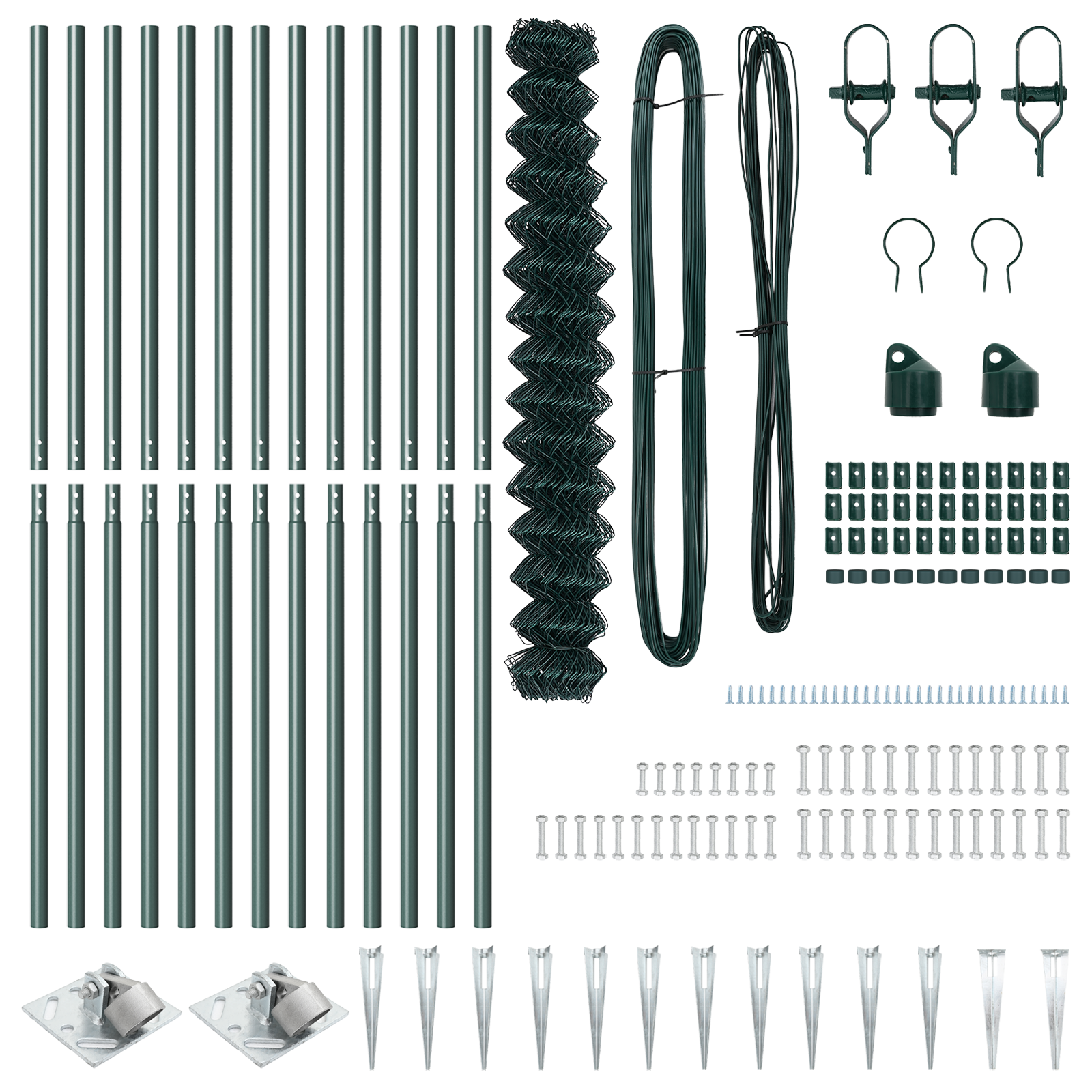 Chain Link Fence with 13 Spike Posts 1.6x25 m Galvanised Steel - Image 5