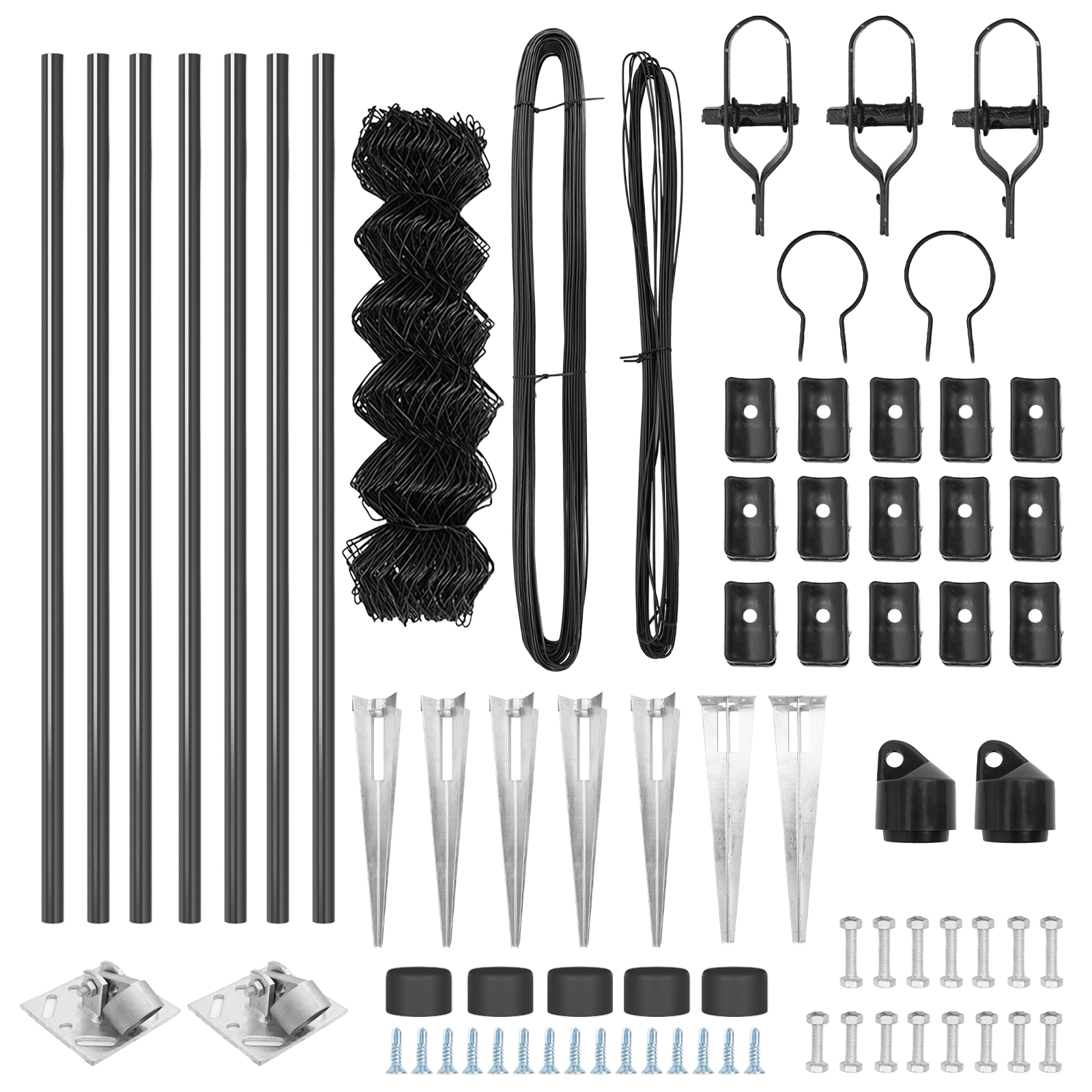 Chain Link Fence with 7 Spike Posts 0.4x10 m Galvanised Steel - Image 5