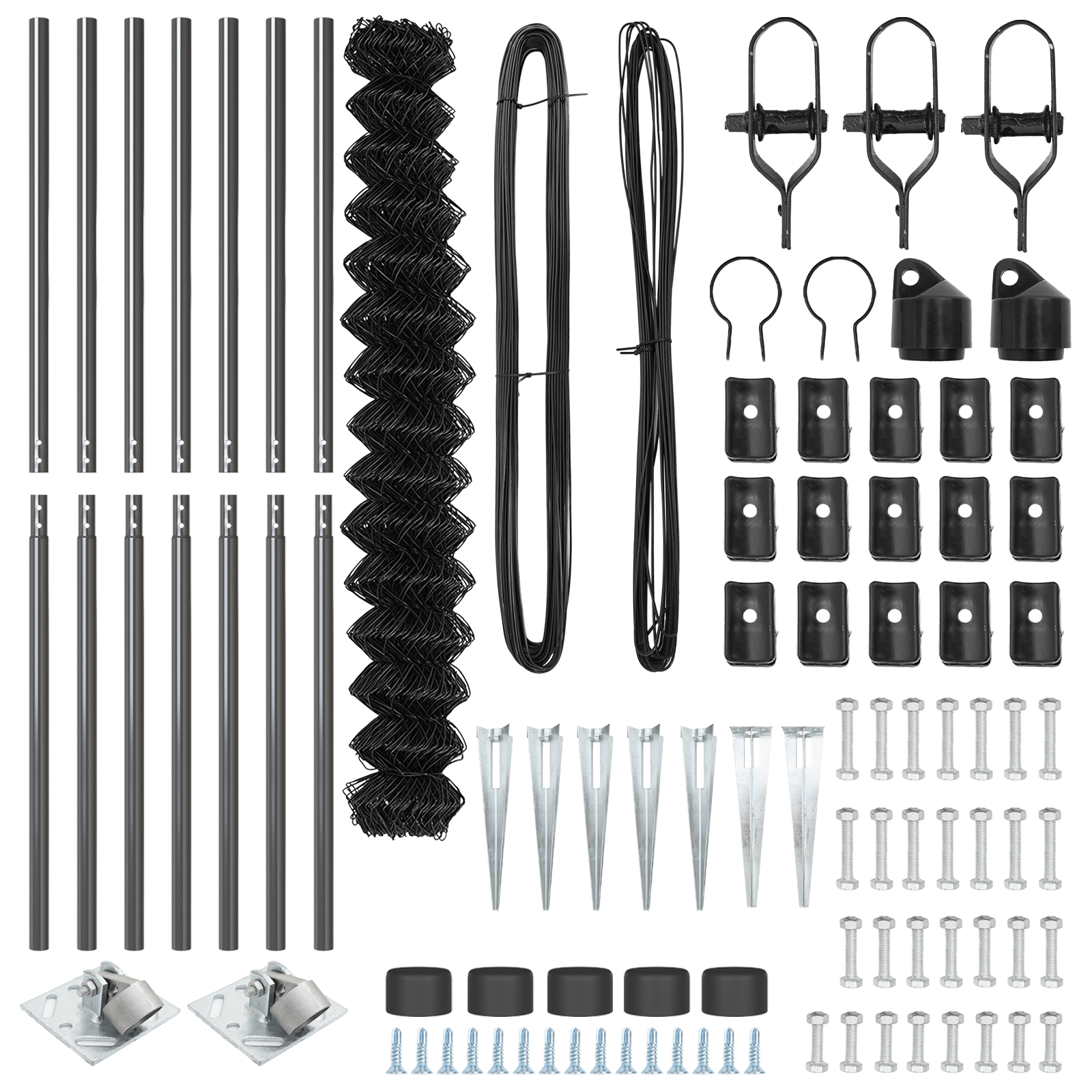 Chain Link Fence with 7 Spike Posts 1.5x10 m Galvanised Steel - Image 5