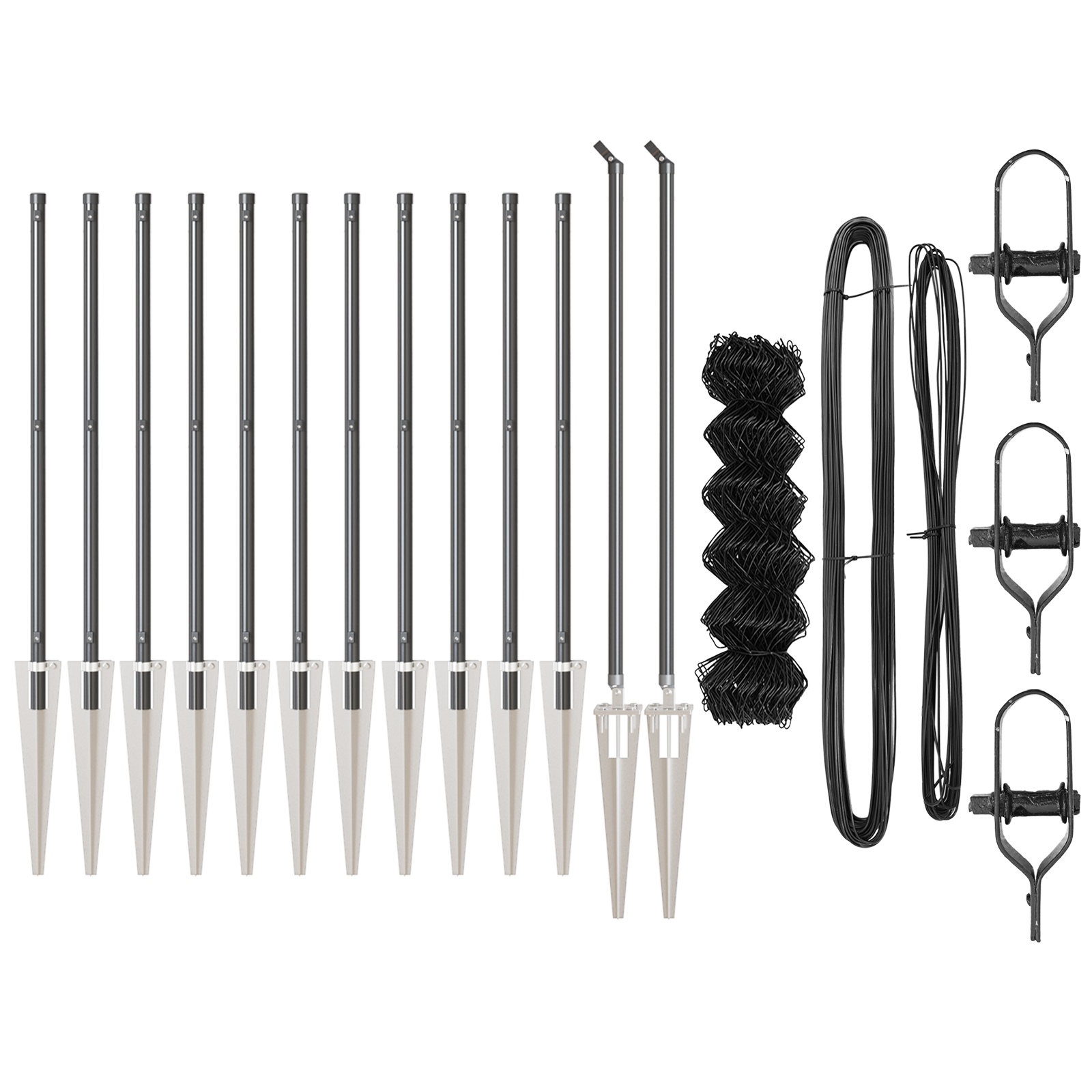 Chain Link Fence with 13 Spike Posts 0.6x25 m Galvanised Steel - Image 4