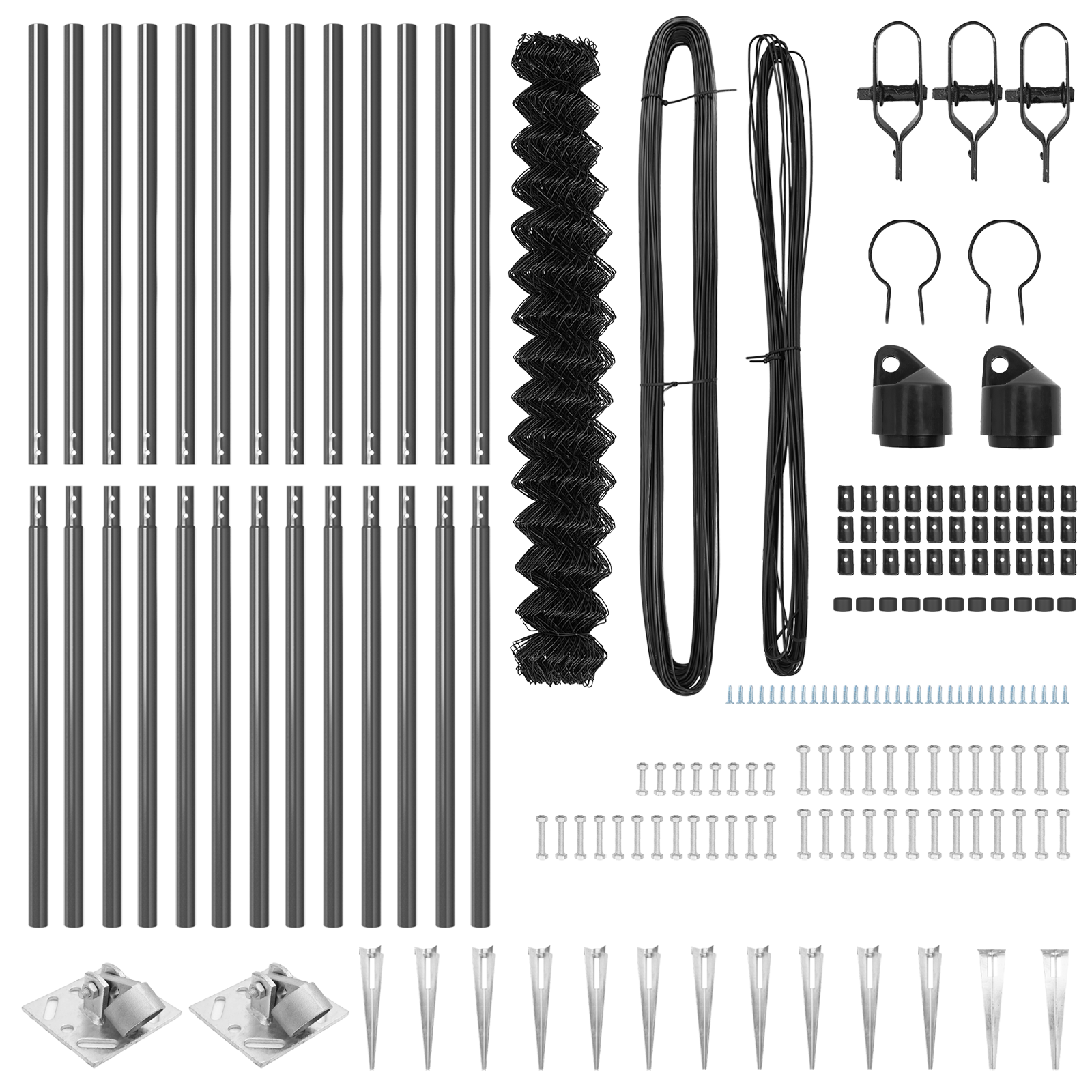 Chain Link Fence with 13 Spike Posts 1.6x25 m Galvanised Steel - Image 4