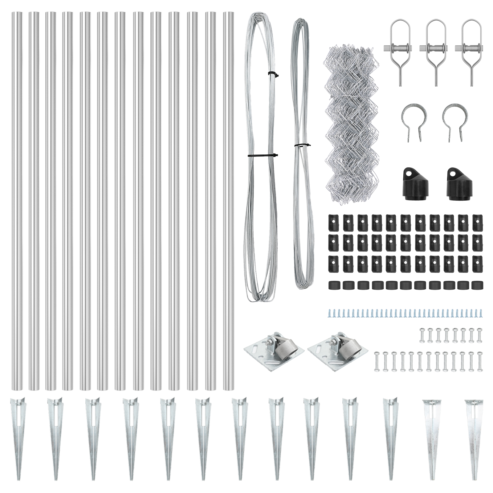 Chain Link Fence with 13 Spike Posts 0.6x25 m Galvanised Steel - Image 4