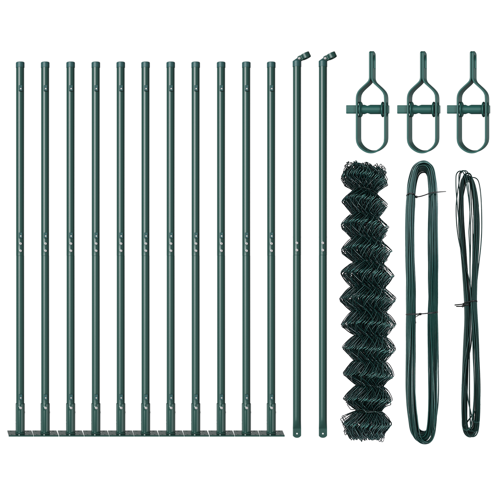 Chain Link Fence with 13 Flanged Posts 1.2x25 m Galvanised Steel - Image 4