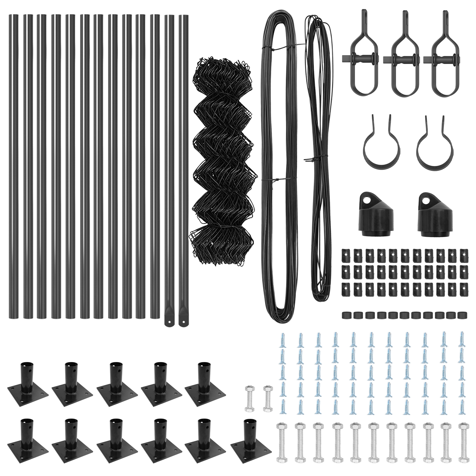 Chain Link Fence with 13 Flanged Posts 0.6x25 m Galvanised Steel - Image 5