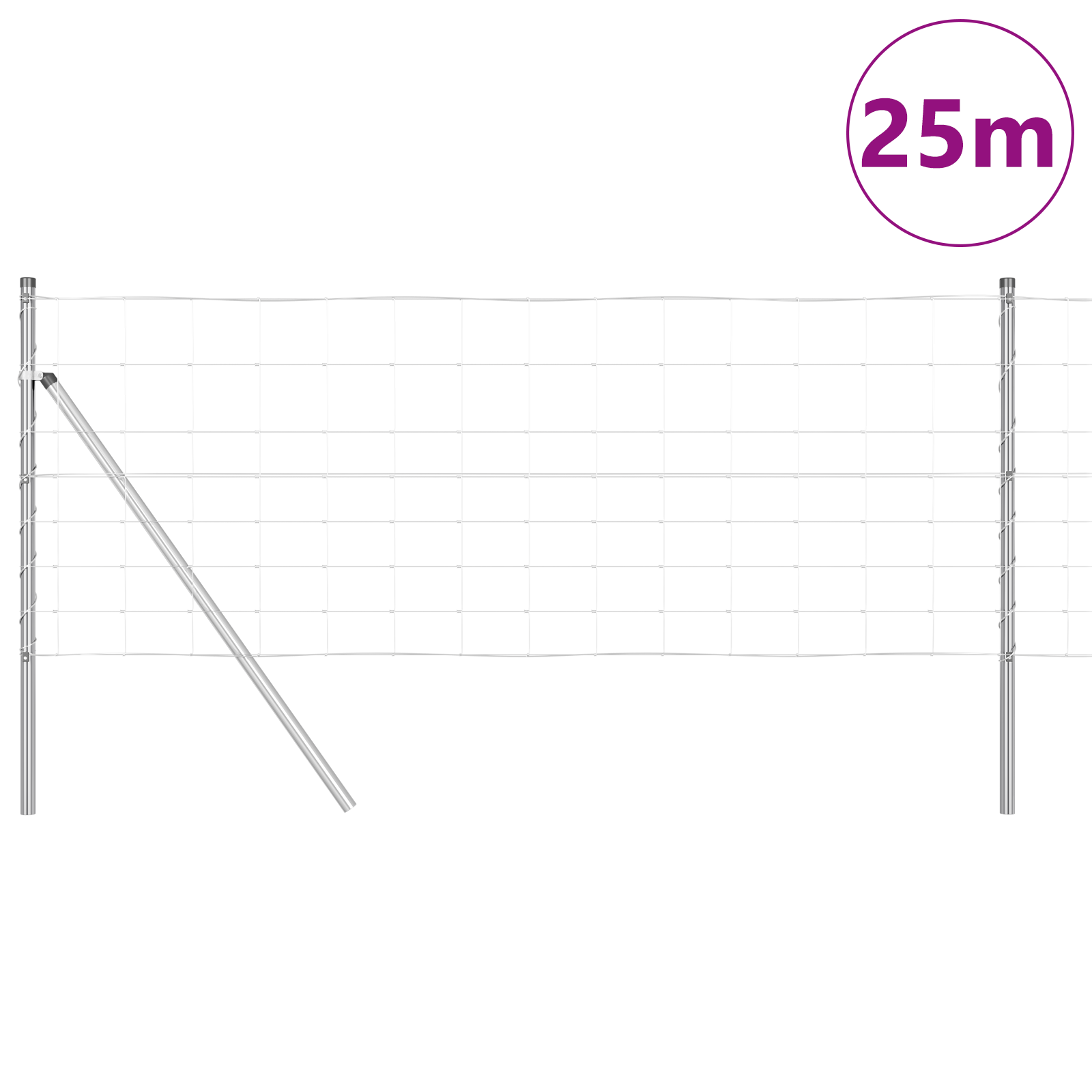 Field Fence 0.8x25 m Galvanised Steel - Image 3