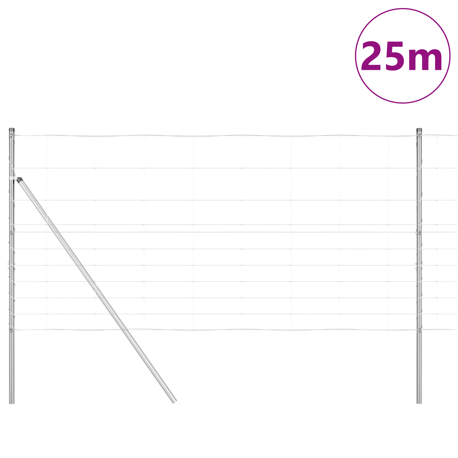 Field Fence 1.2x25 m Galvanised Steel - Image 3