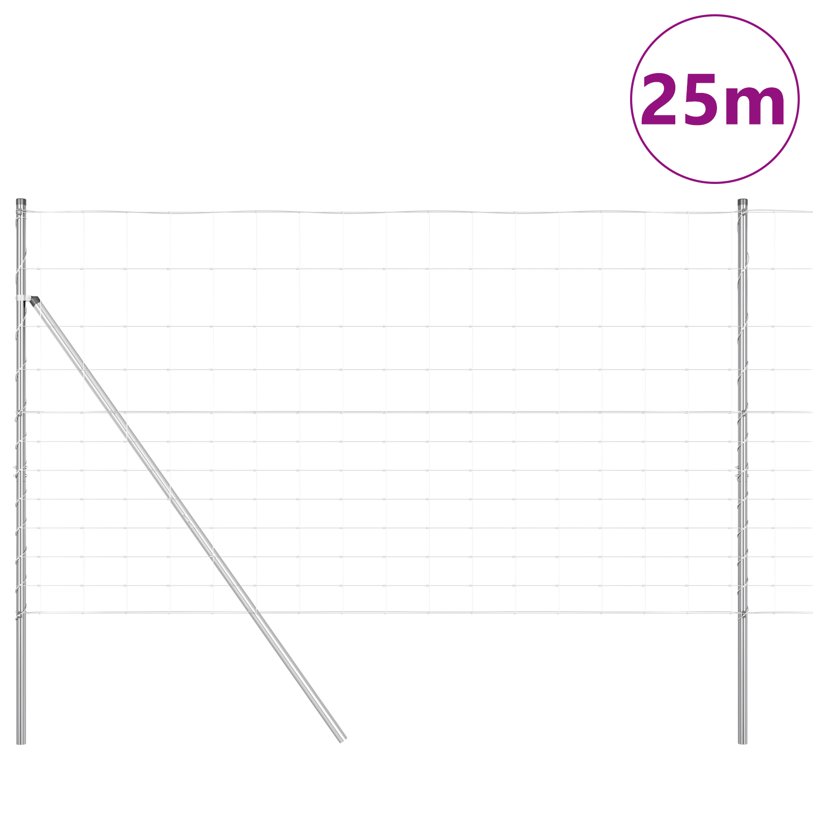 Field Fence 1.4x25 m Galvanised Steel - Image 3
