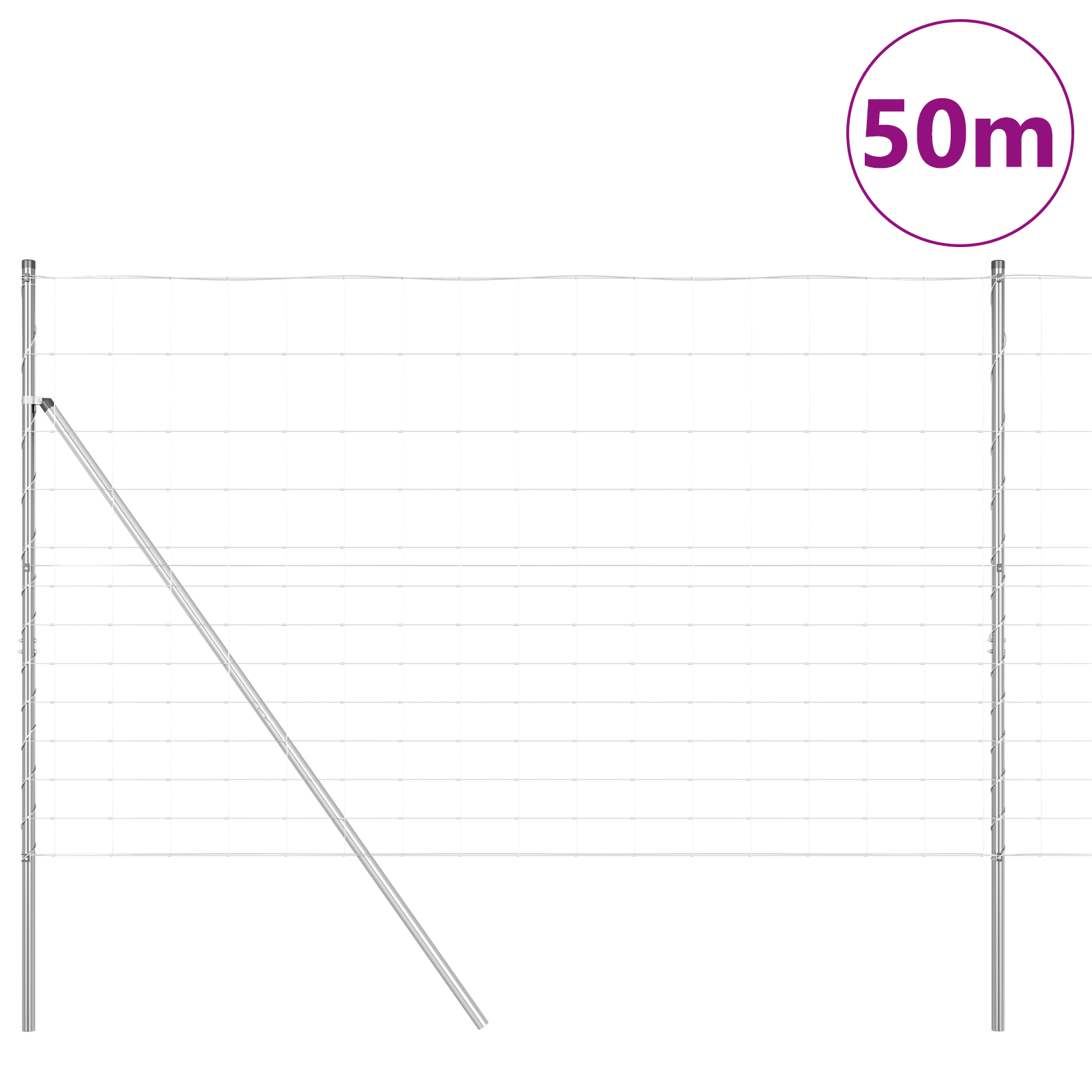 Field Fence 1.5x50 m Galvanised Steel - Image 3