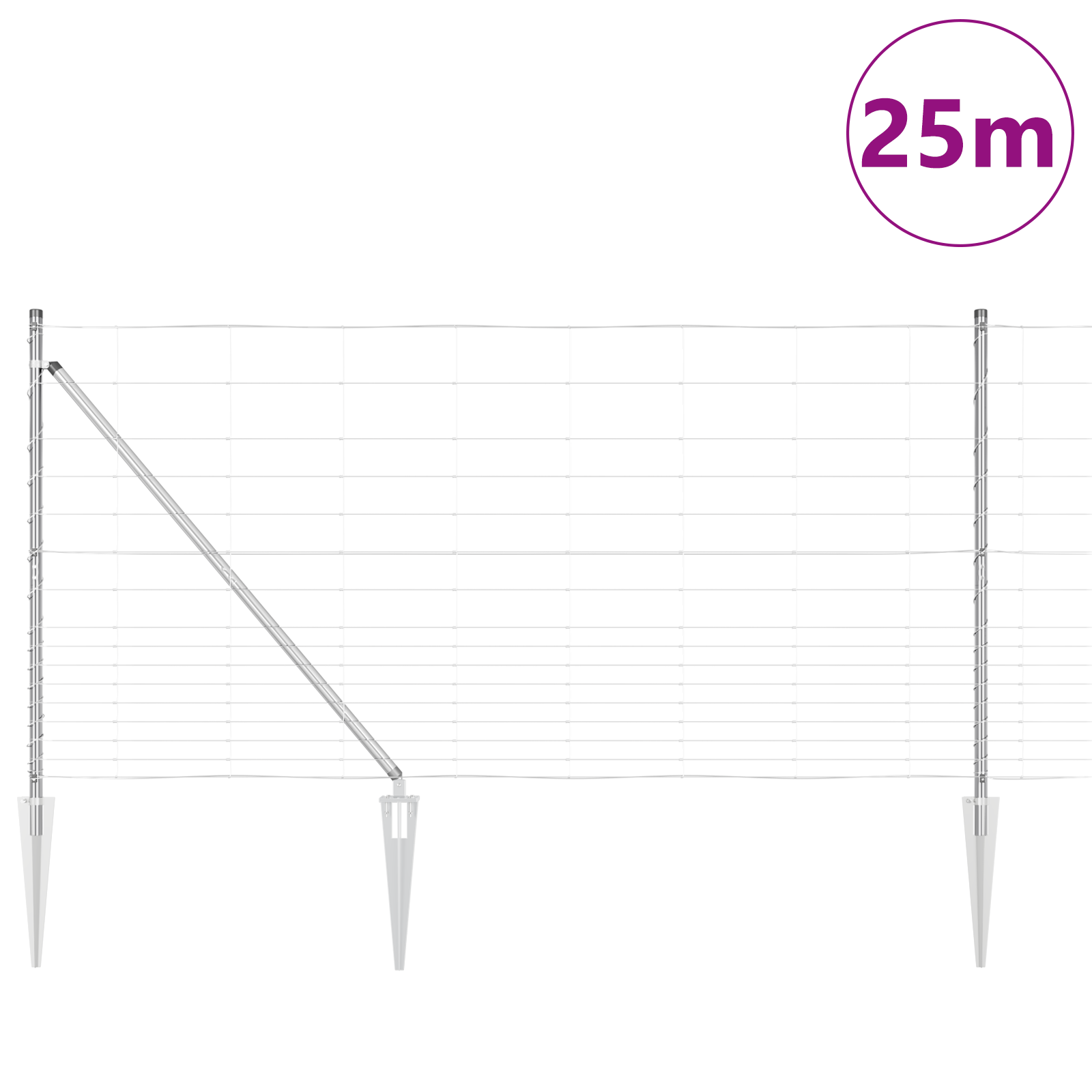 Field Fence 1.2x25 m Galvanised Steel - Image 3