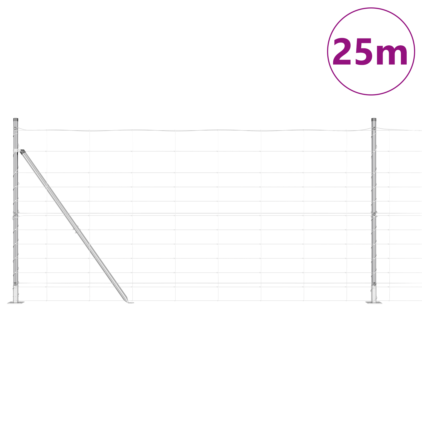 Field Fence 1.2x25 m Galvanised Steel - Image 3