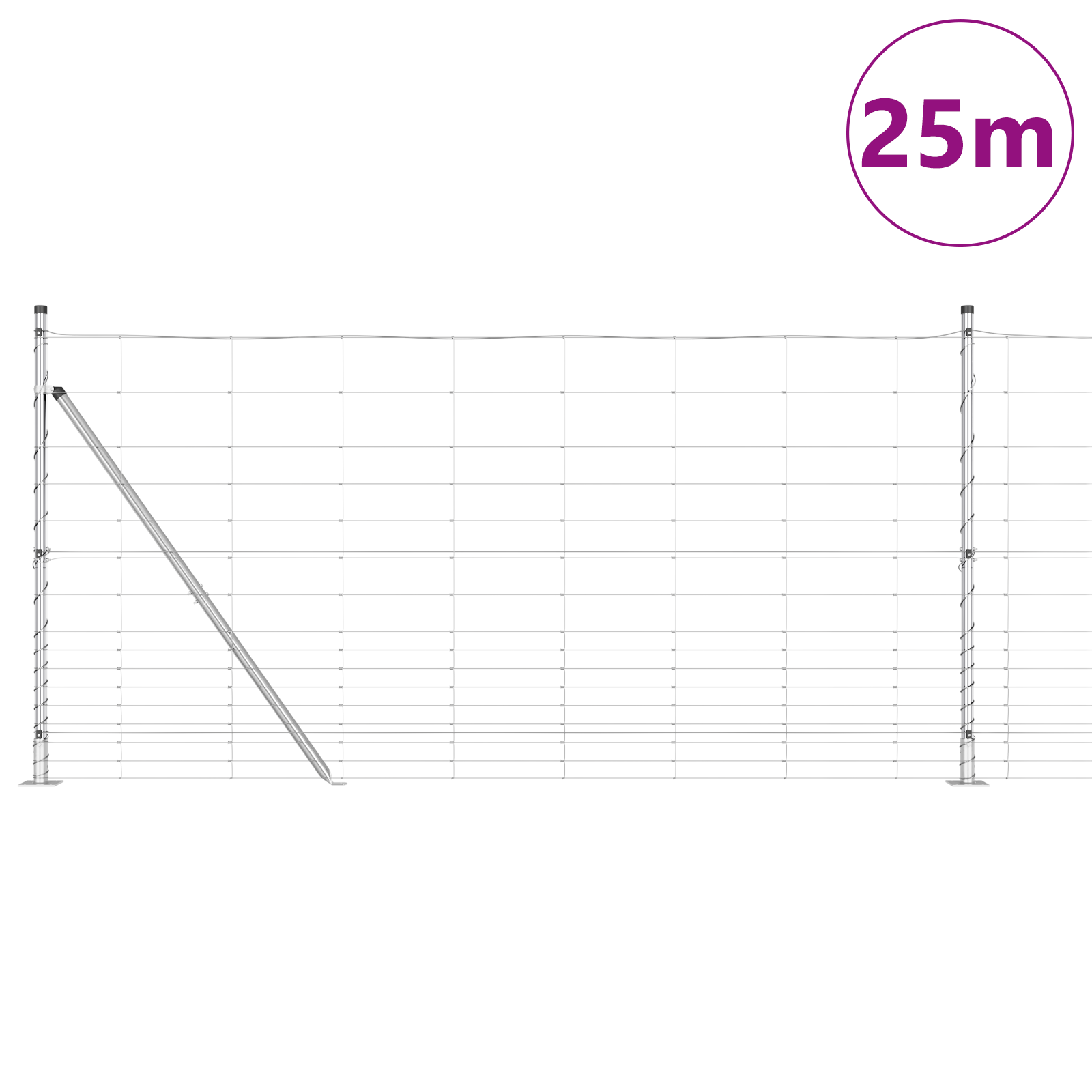 Field Fence 1.2x25 m Galvanised Steel - Image 3