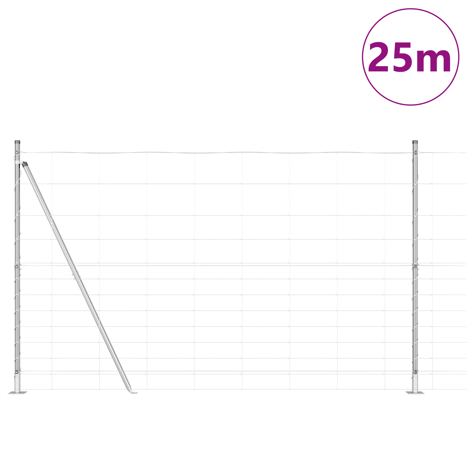 Field Fence 1.5x25 m Galvanised Steel - Image 3