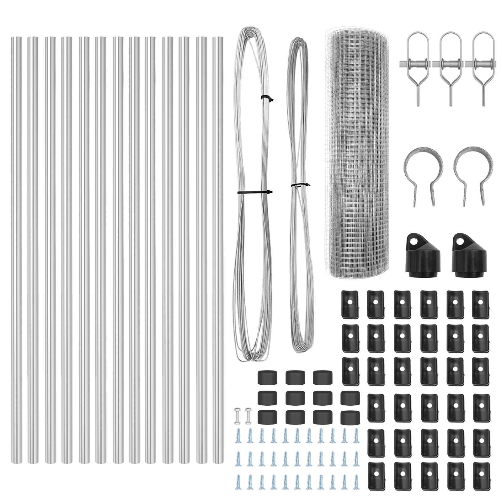 Fence Post Set Set of 2 Galvanised steel 25 x 0.5 m Durable - Image 5