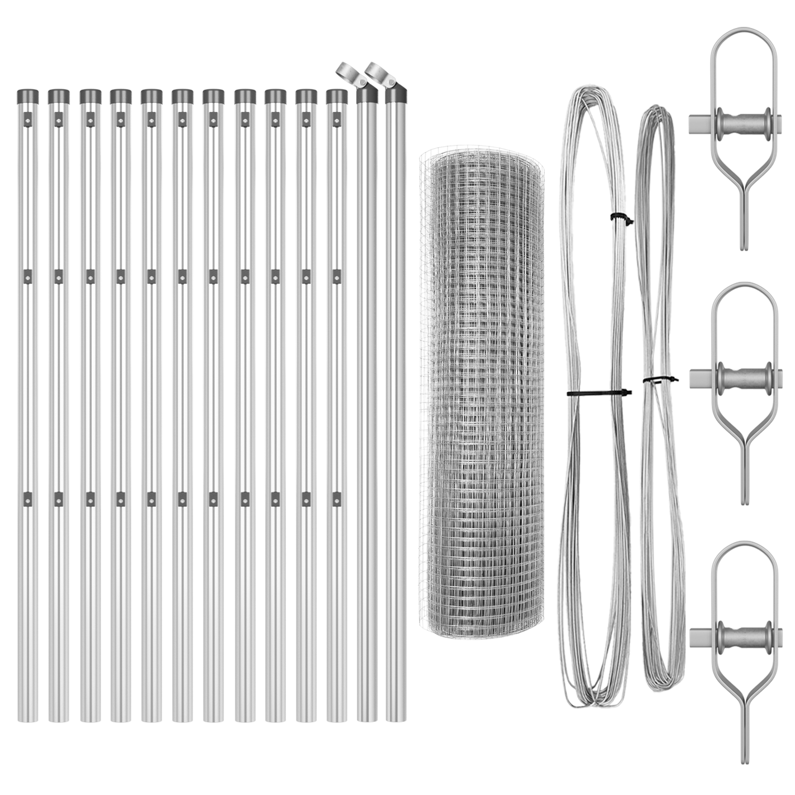 Welded Wire Fence with 13 Posts 0.6x25 m Galvanised Steel - Image 4