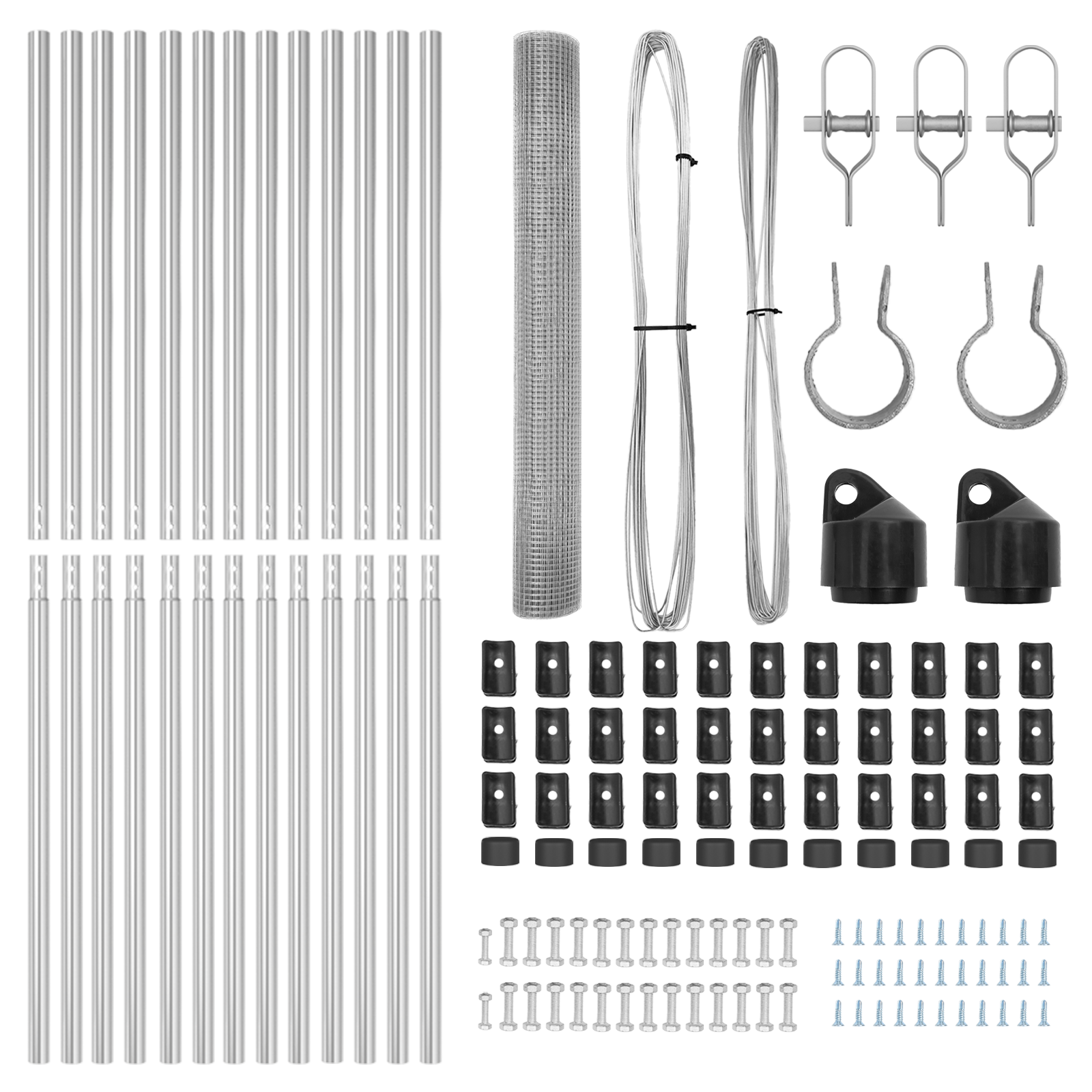 Fence Post Set 25 m Set of 2 Galvanised steel 25 x 1 m Tough - Image 5
