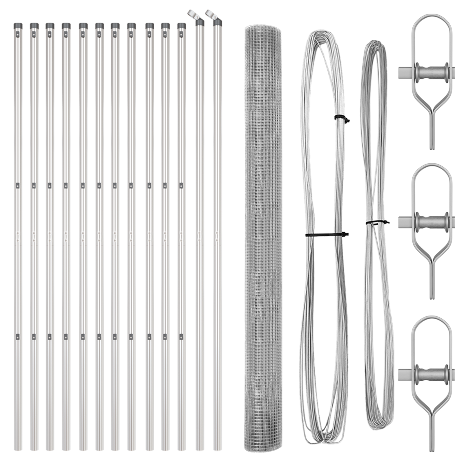 Welded Wire Fence with 13 Posts 1.6x25 m Galvanised Steel - Image 4