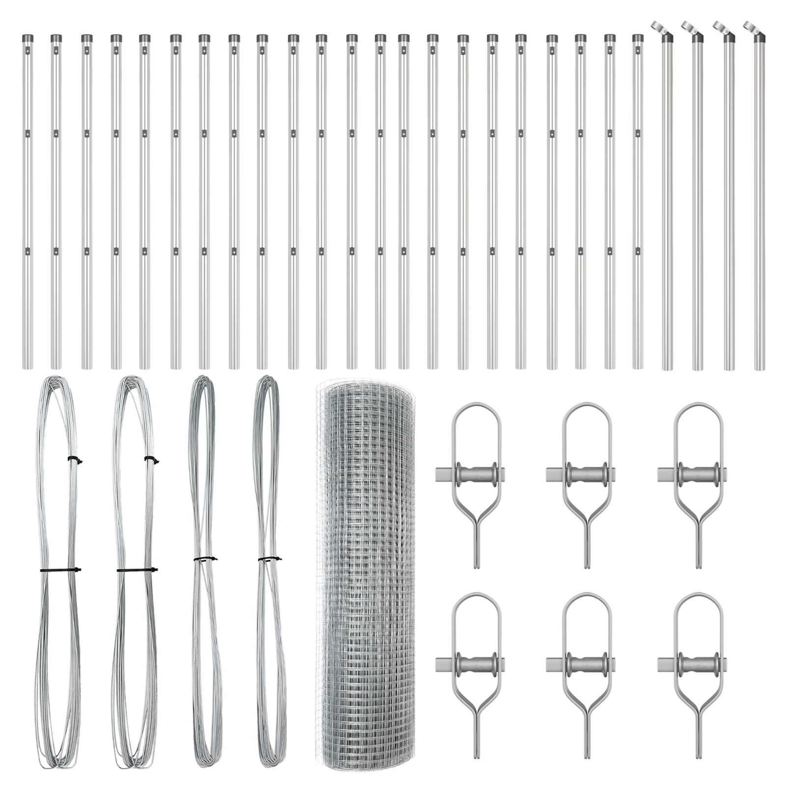 Welded Wire Fence with 13 Posts 0.8x50 m Galvanised Steel - Image 4