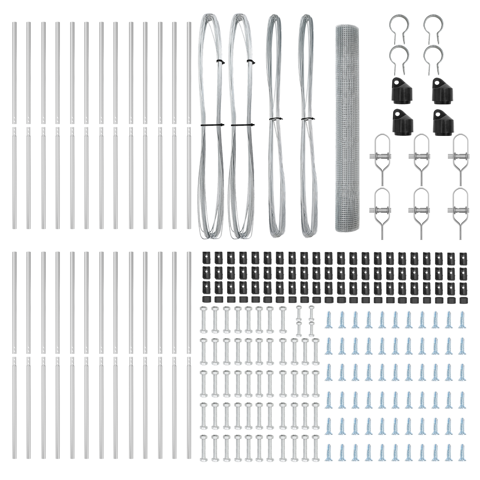 Welded Wire Fence with 13 Posts 1x50 m Galvanised Steel - Image 5
