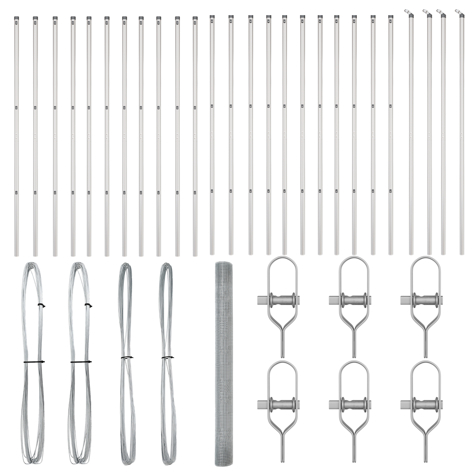 Welded Wire Fence with 13 Posts 1.5x50 m Galvanised Steel - Image 4