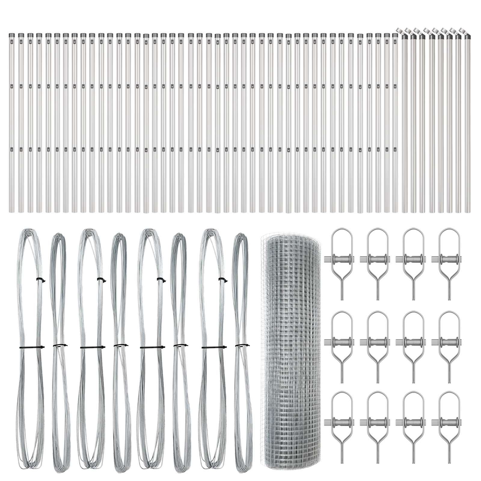 Welded Wire Fence with 13 Posts 0.5x100 m Galvanised Steel - Image 4