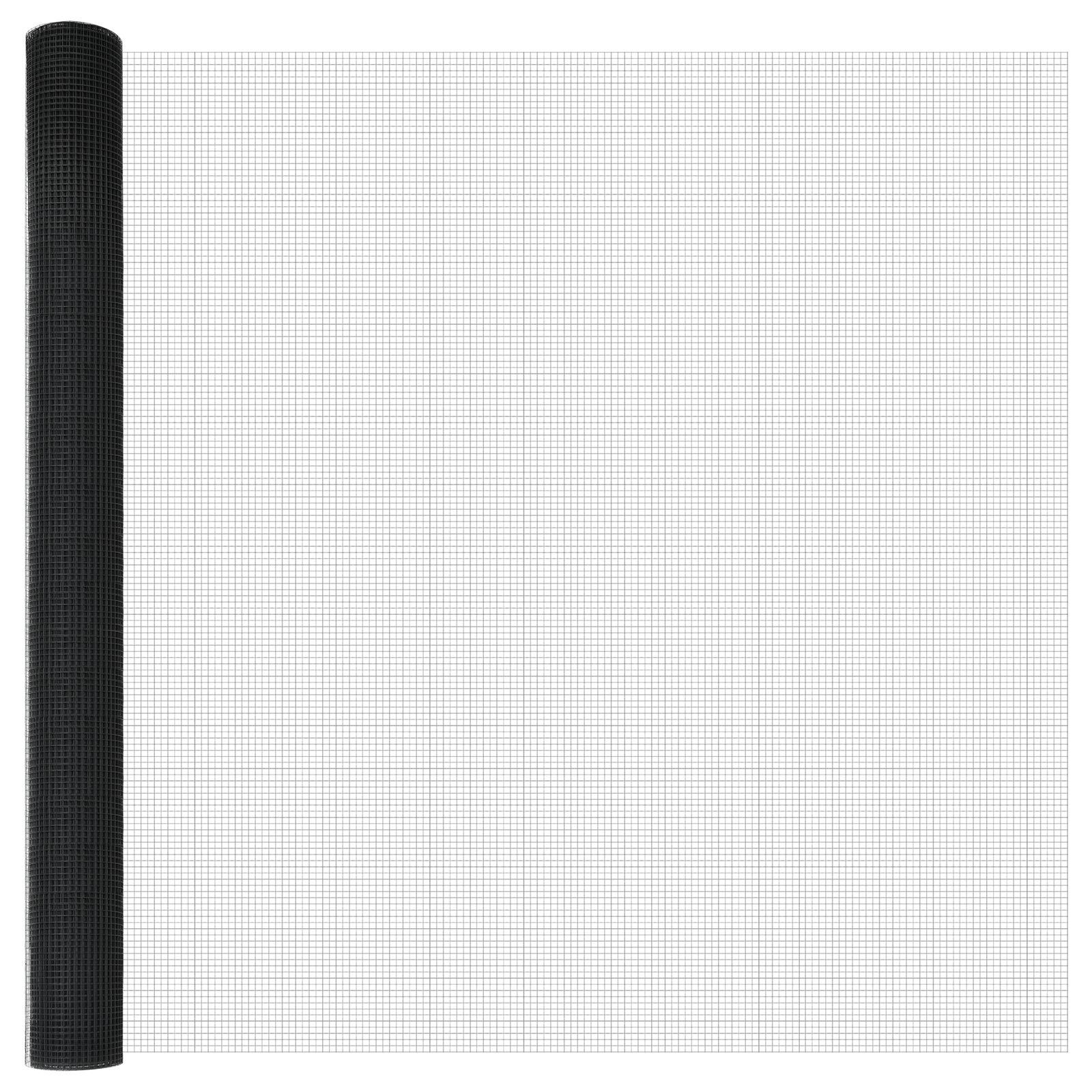 Welded Wire Fence with 7 Posts Grey 1.6x10 m Steel - Image 6