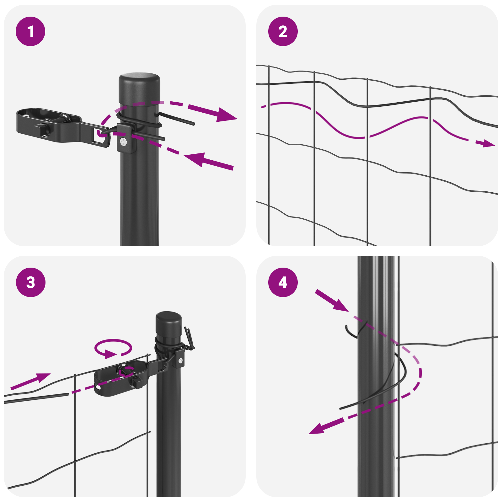 Welded Wire Fence with 7 Posts Grey 1.6x10 m Steel - Image 11