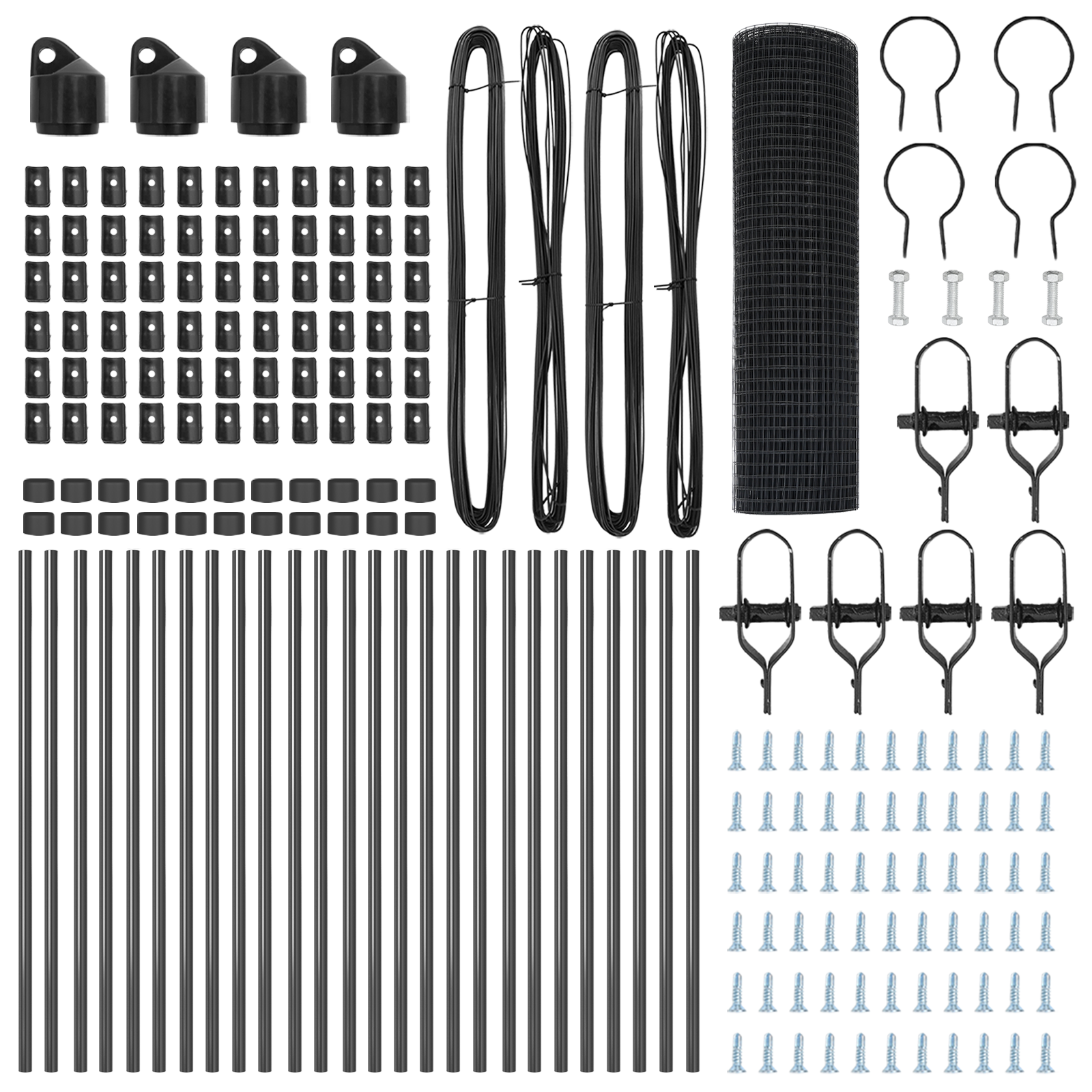 Welded Wire Fence with 13 Posts Grey 0,6x50 m Steel - Image 4