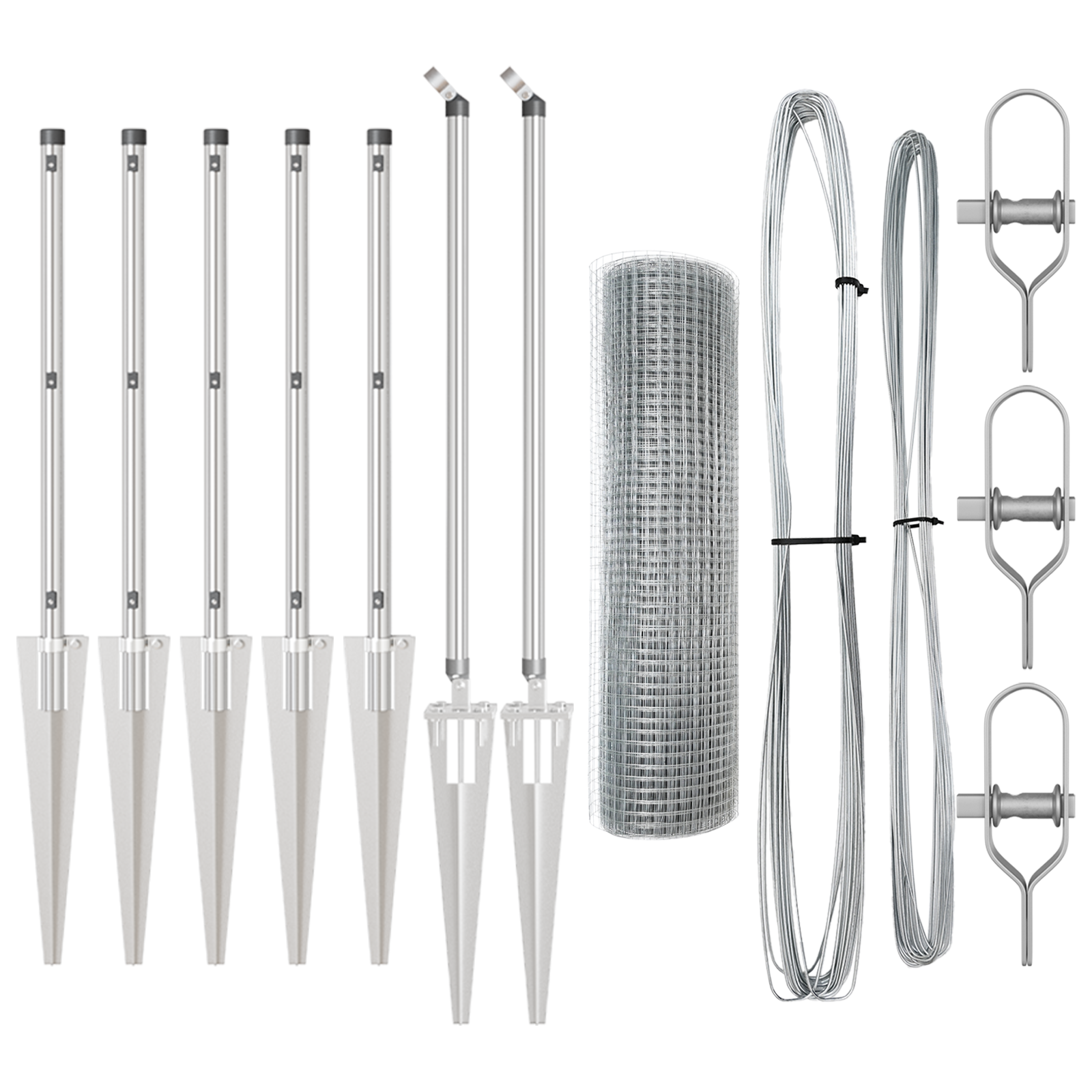 Welded Wire Fence with 7 Spike Posts 0.6x10 m Galvanised Steel - Image 5