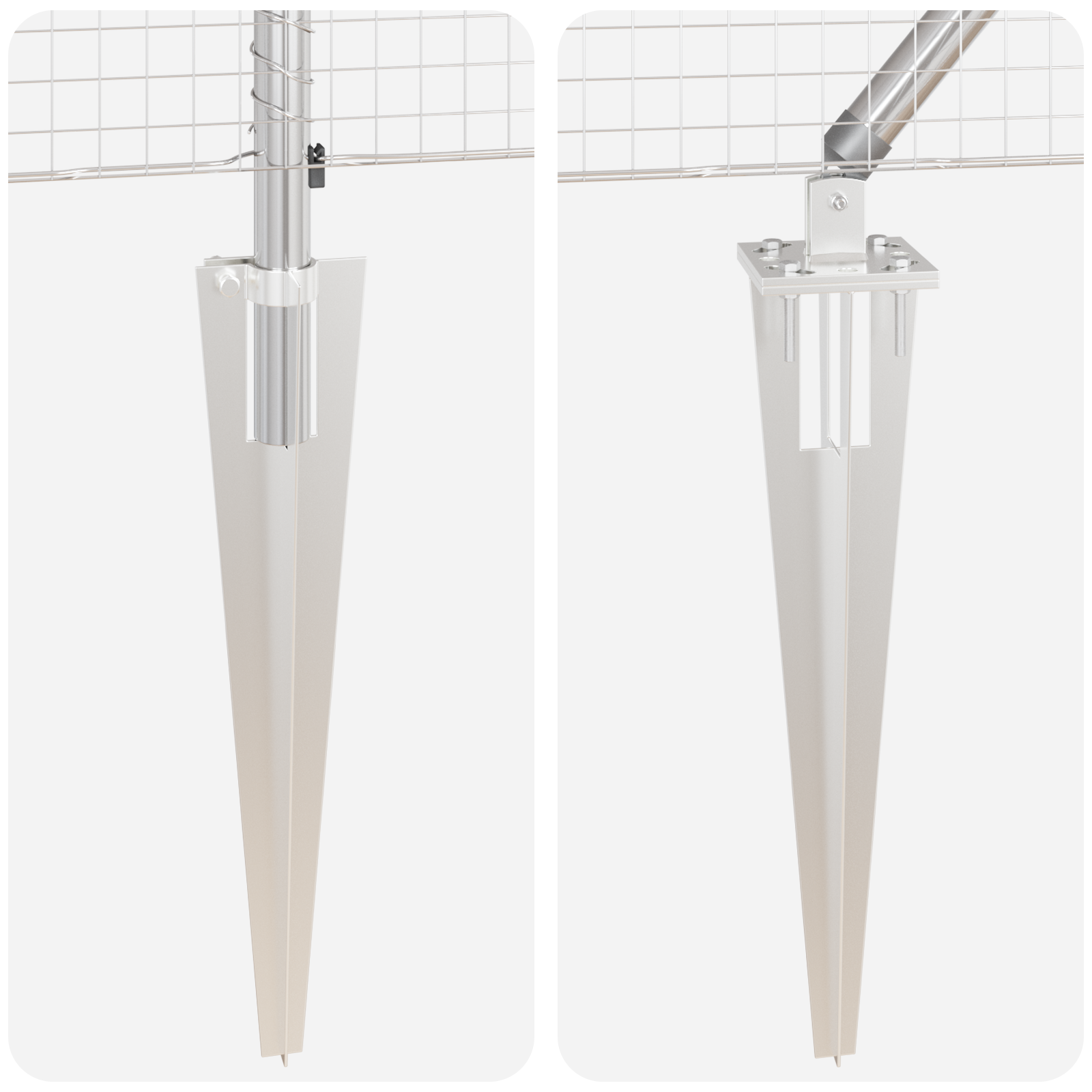 Welded Wire Fence with 13 Spike Posts 0.8x10 m Galvanised Steel - Image 8