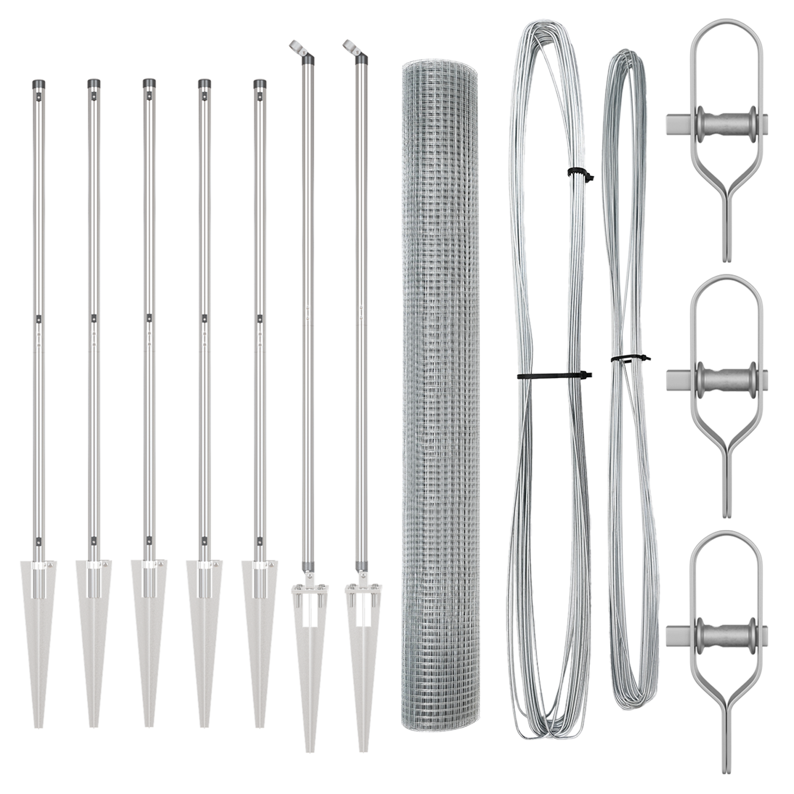 Welded Wire Fence with 7 Spike Posts 1.2x10 m Galvanised Steel - Image 4