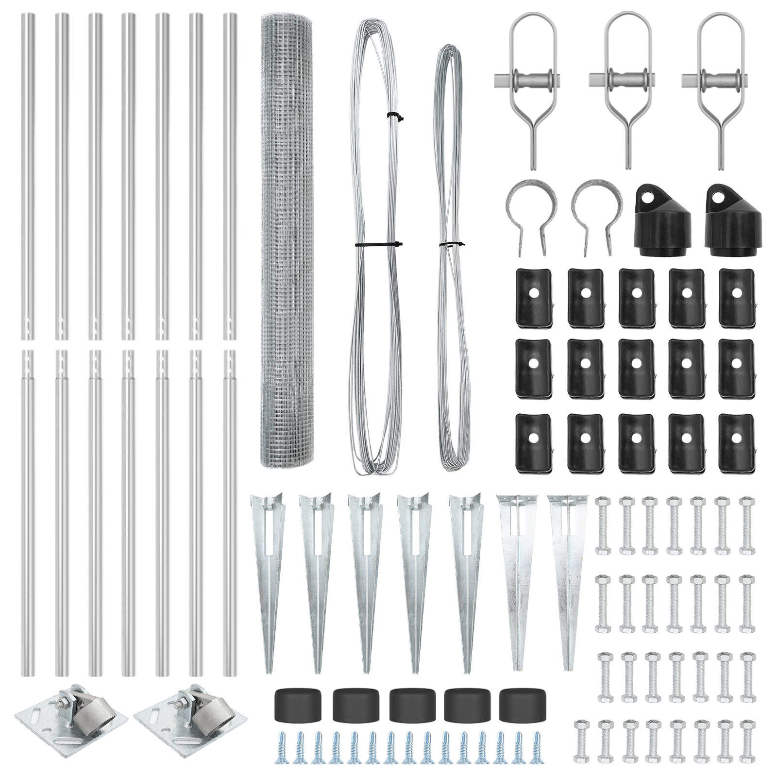 Welded Wire Fence with 7 Spike Posts 1.4x10 m Galvanised Steel - Image 5