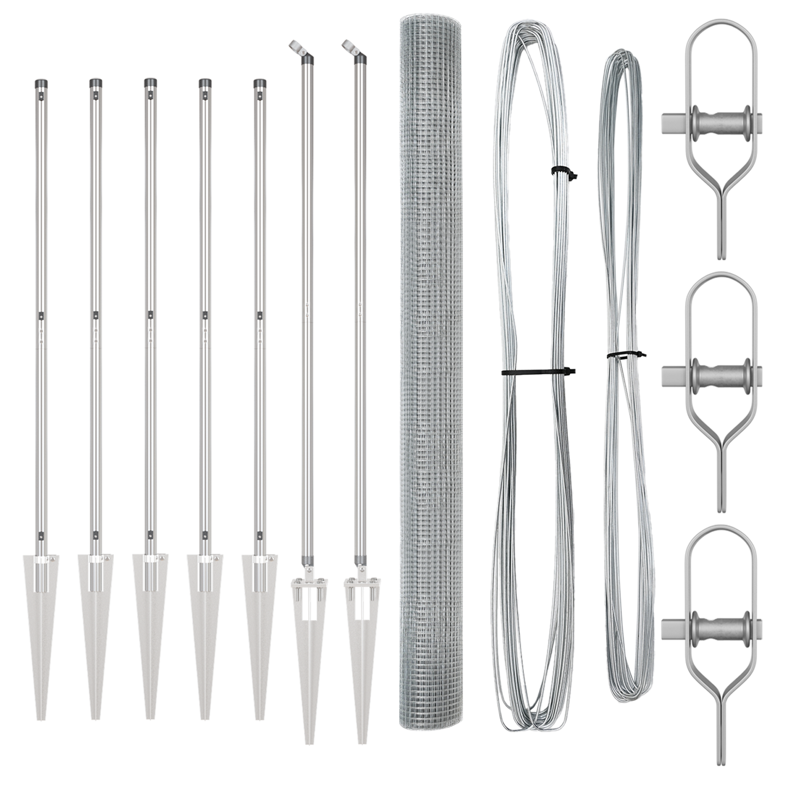 Welded Wire Fence with 7 Spike Posts 1.6x10 m Galvanised Steel - Image 4