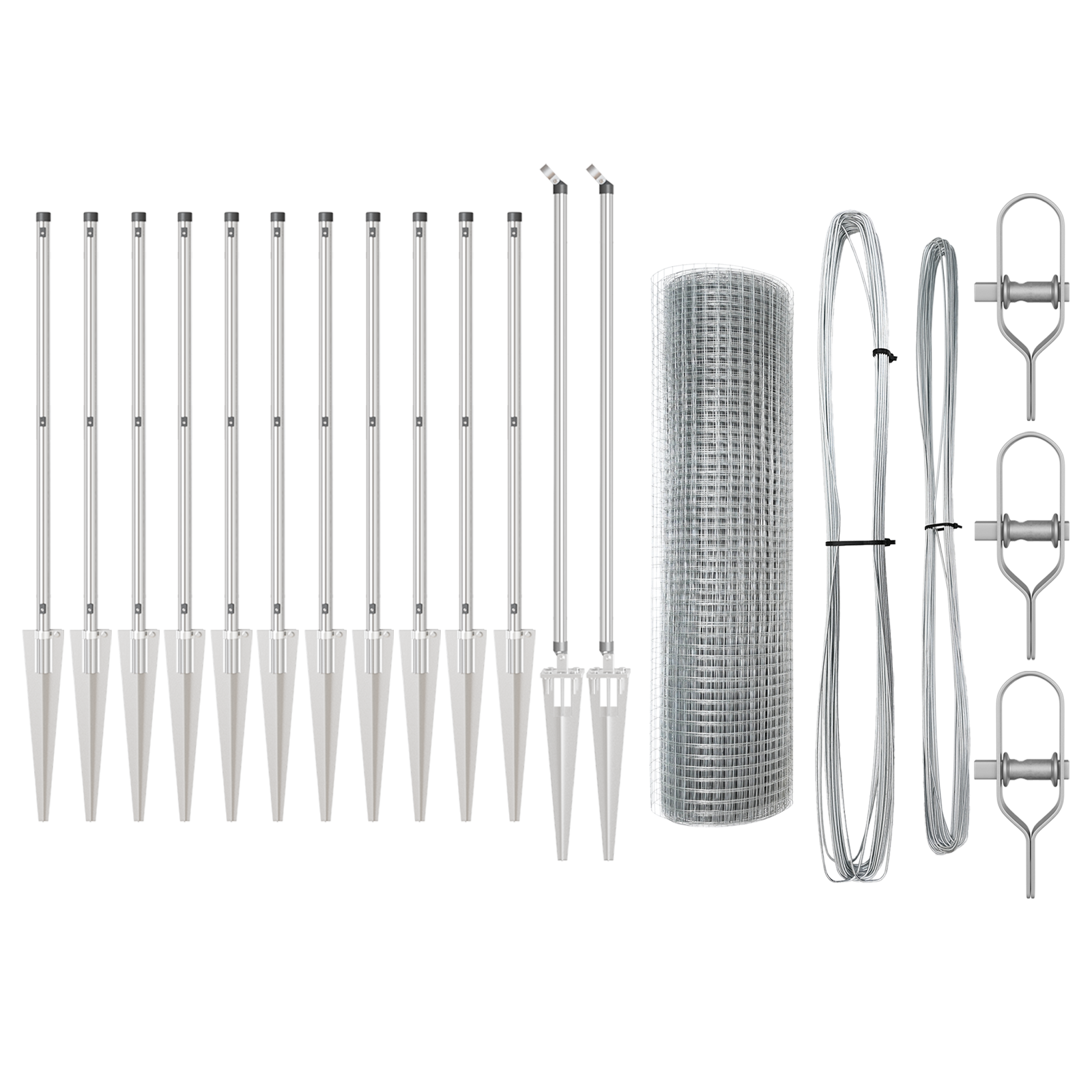 Welded Wire Fence with 13 Spike Posts 0,6x25 m Galvanised Steel - Image 5