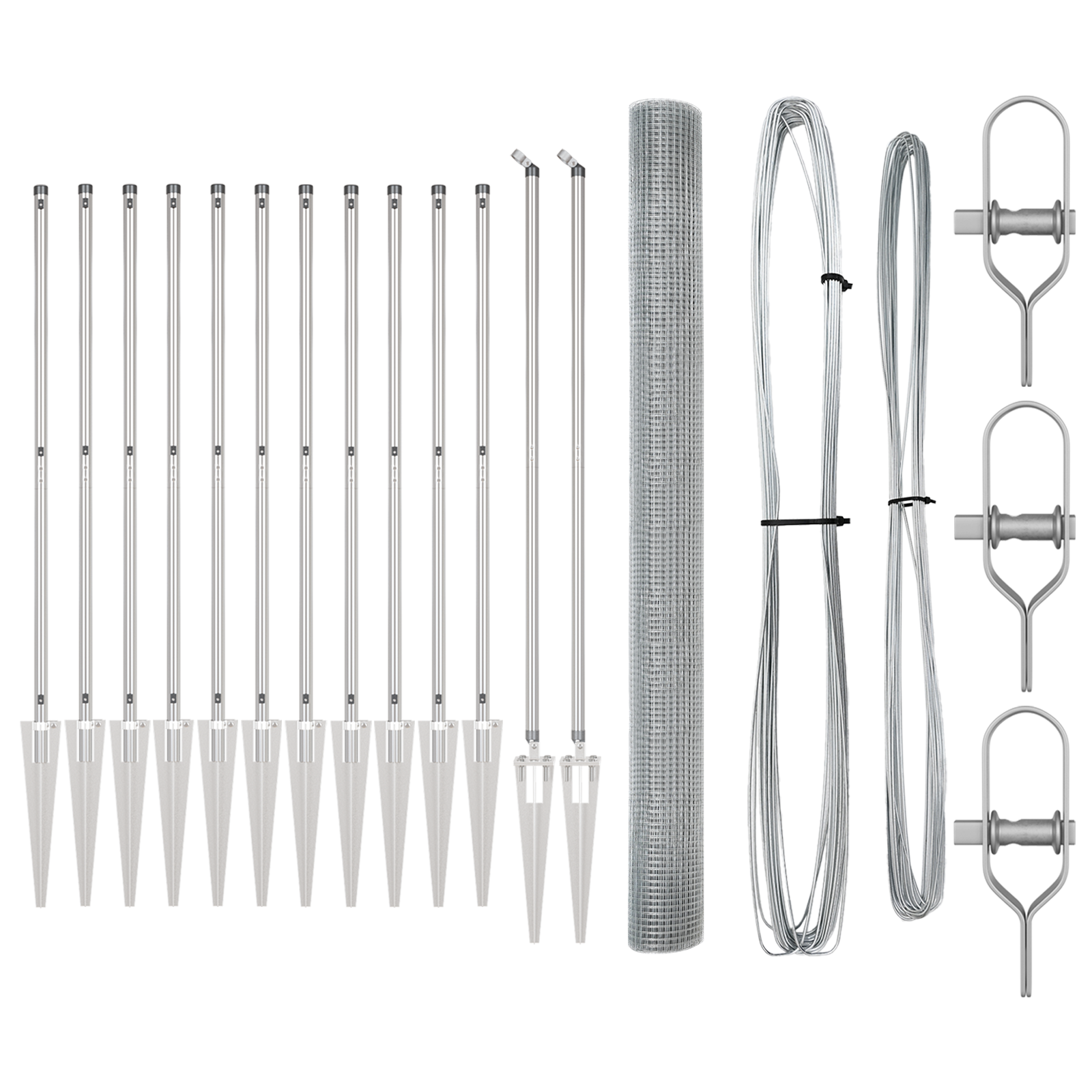 Welded Wire Fence with 13 Spike Posts 1.6x25 m Galvanised Steel - Image 4