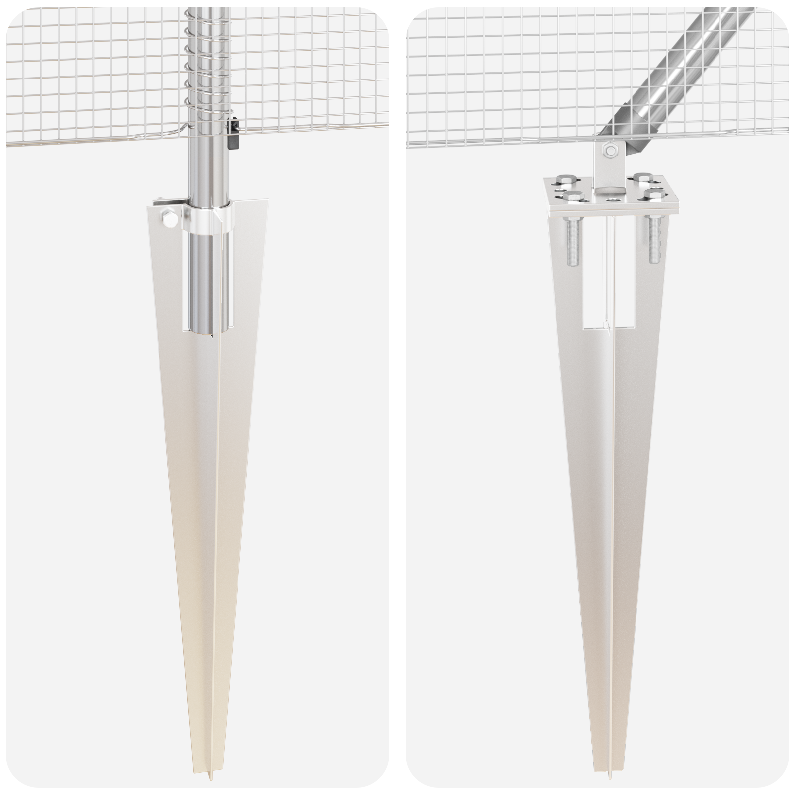 Welded Wire Fence with 13 Spike Posts 0.4x50 m Galvanised Steel - Image 8