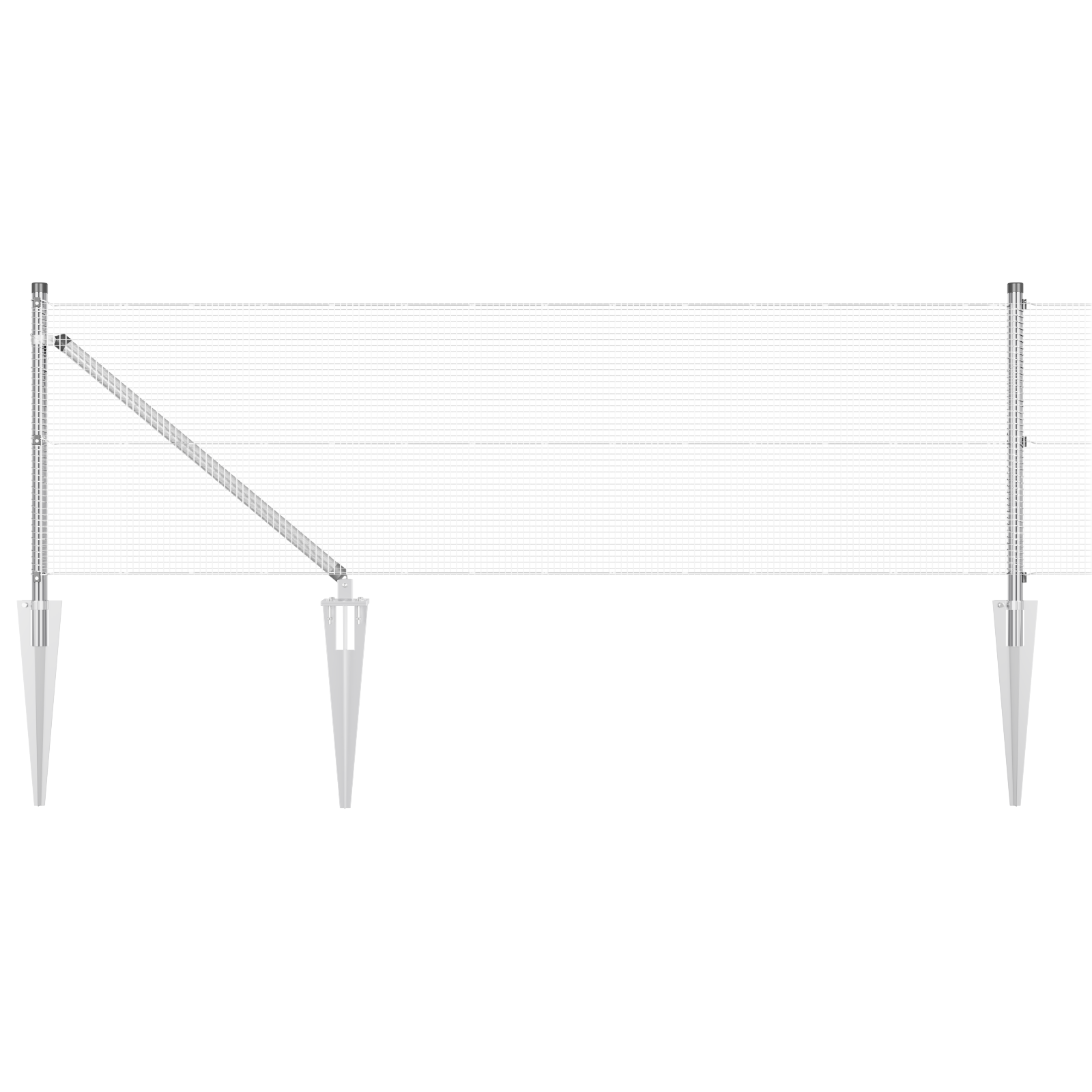 Welded Wire Fence with 13 Spike Posts 0.4x50 m Galvanised Steel - Image 2