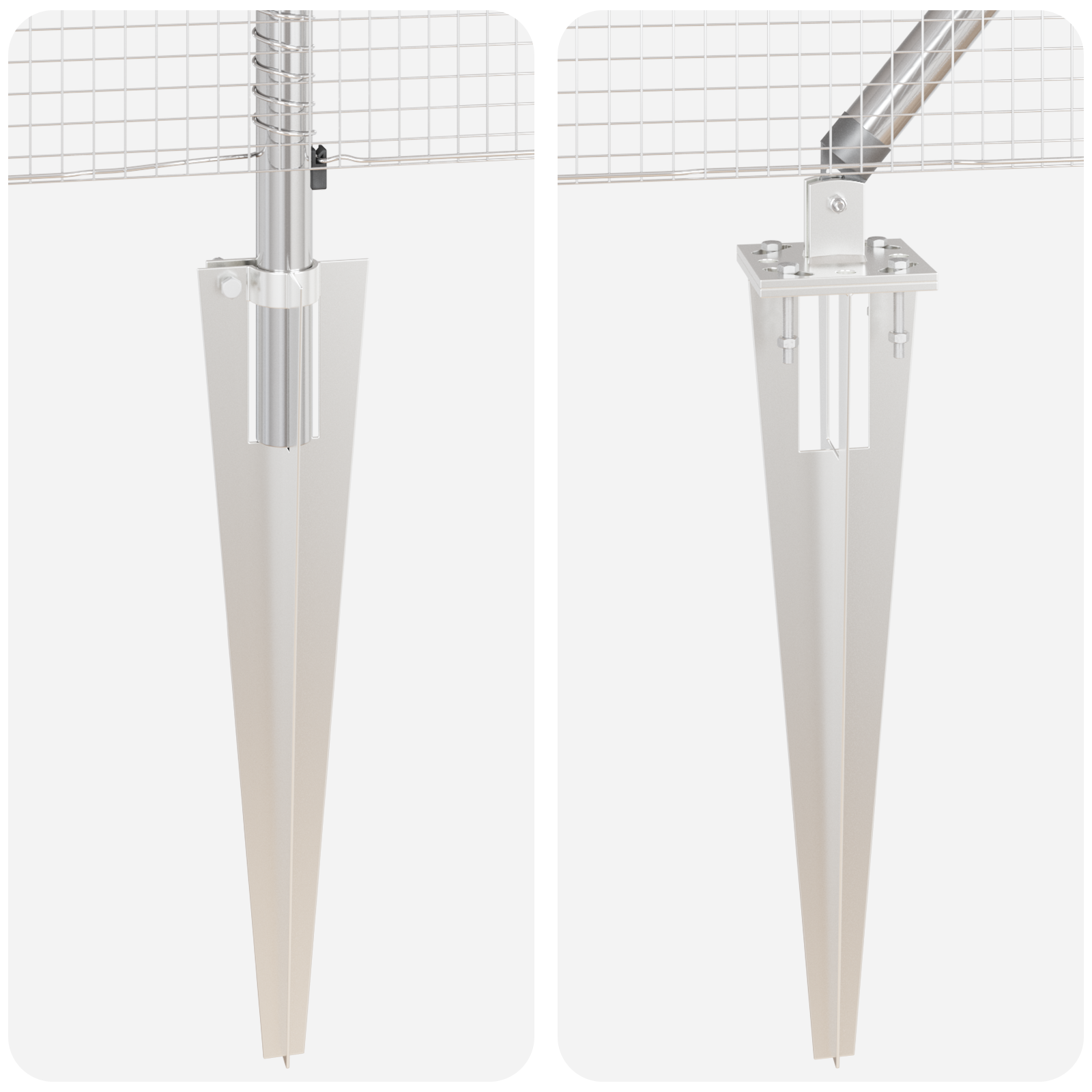 Welded Wire Fence with 13 Spike Posts 0.5x50 m Galvanised Steel - Image 9